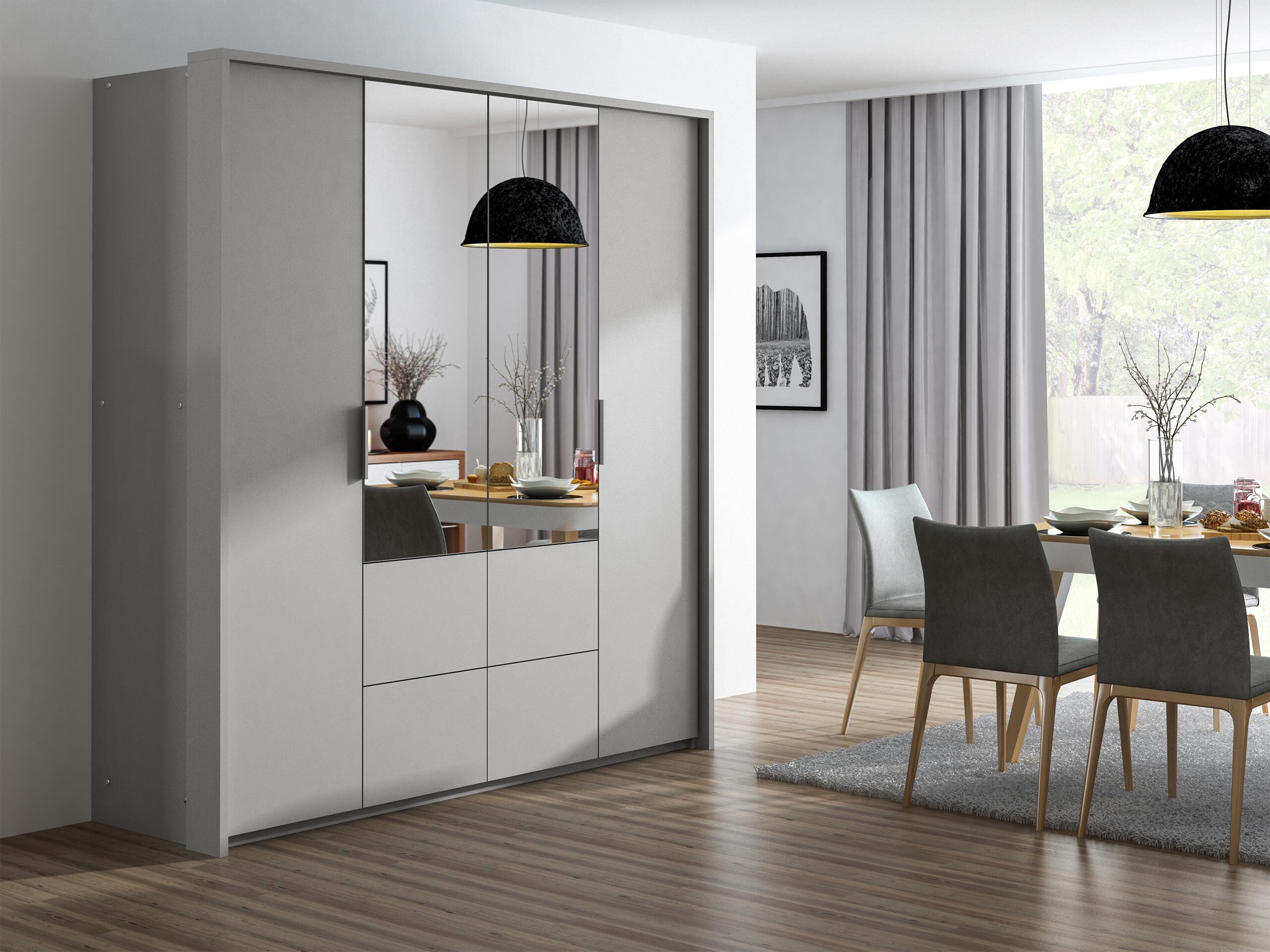 Kleiderschrank Honolulu 139 (Grau)