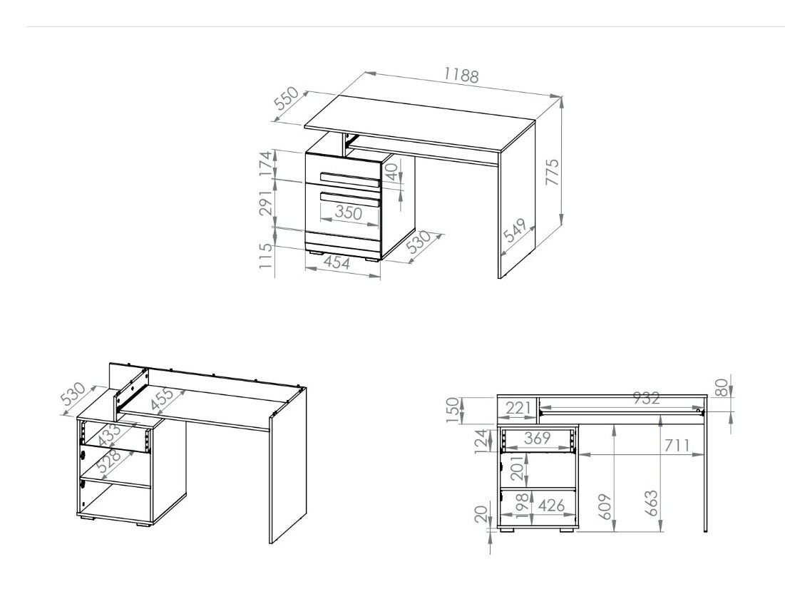 Bürotisch Alcala 110