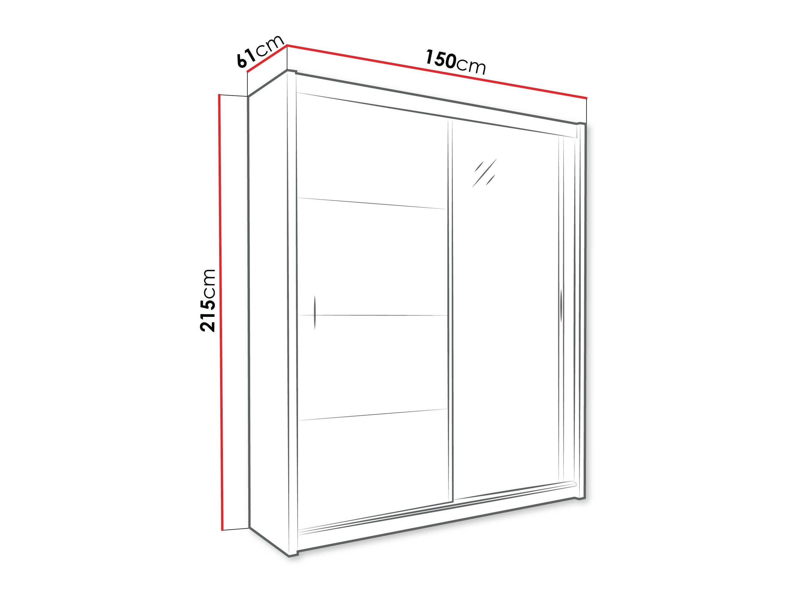 Kleiderschrank Honolulu 105 (Schwarz)