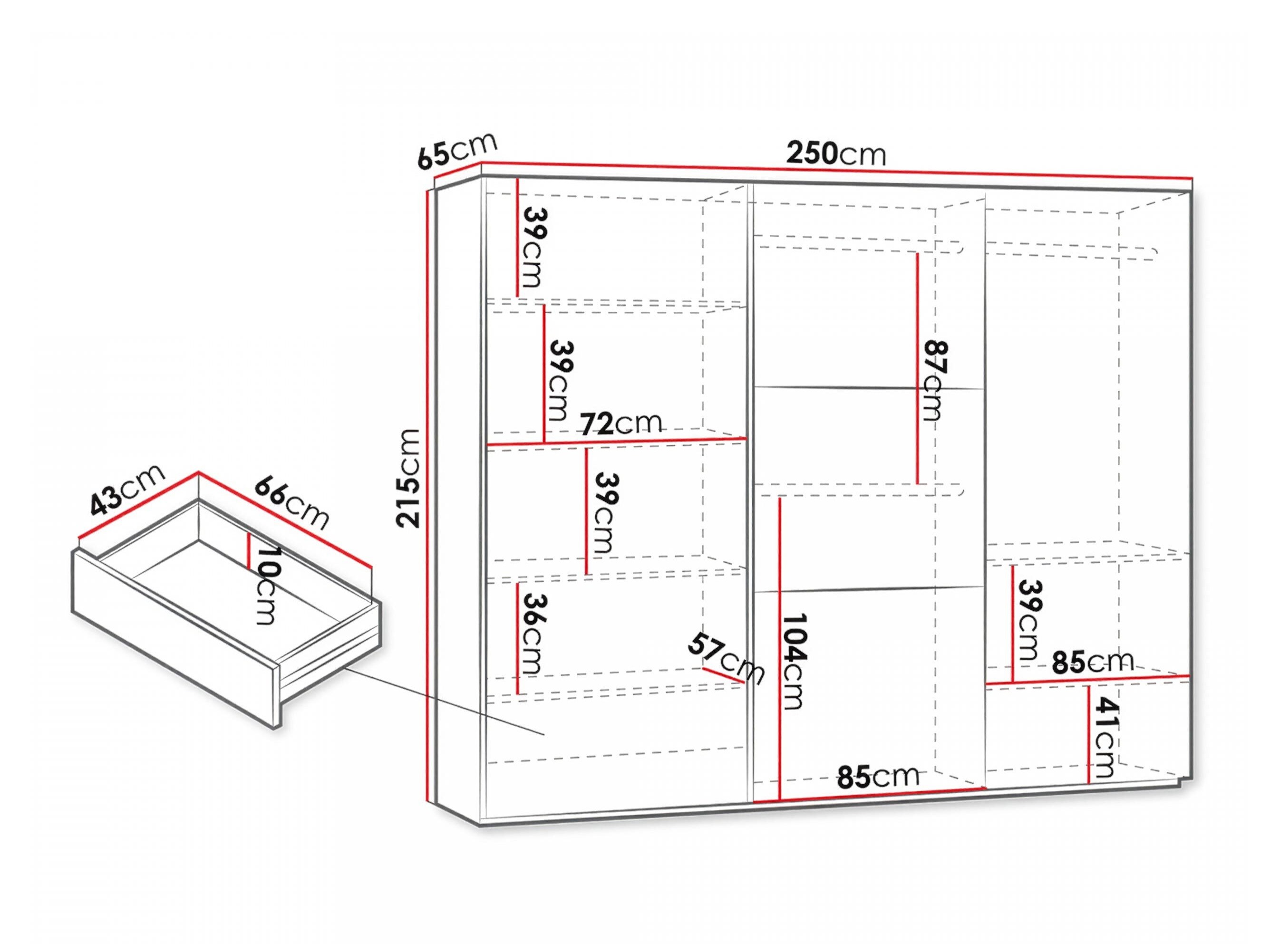 Kleiderschrank Honolulu 126 (Schwarz)