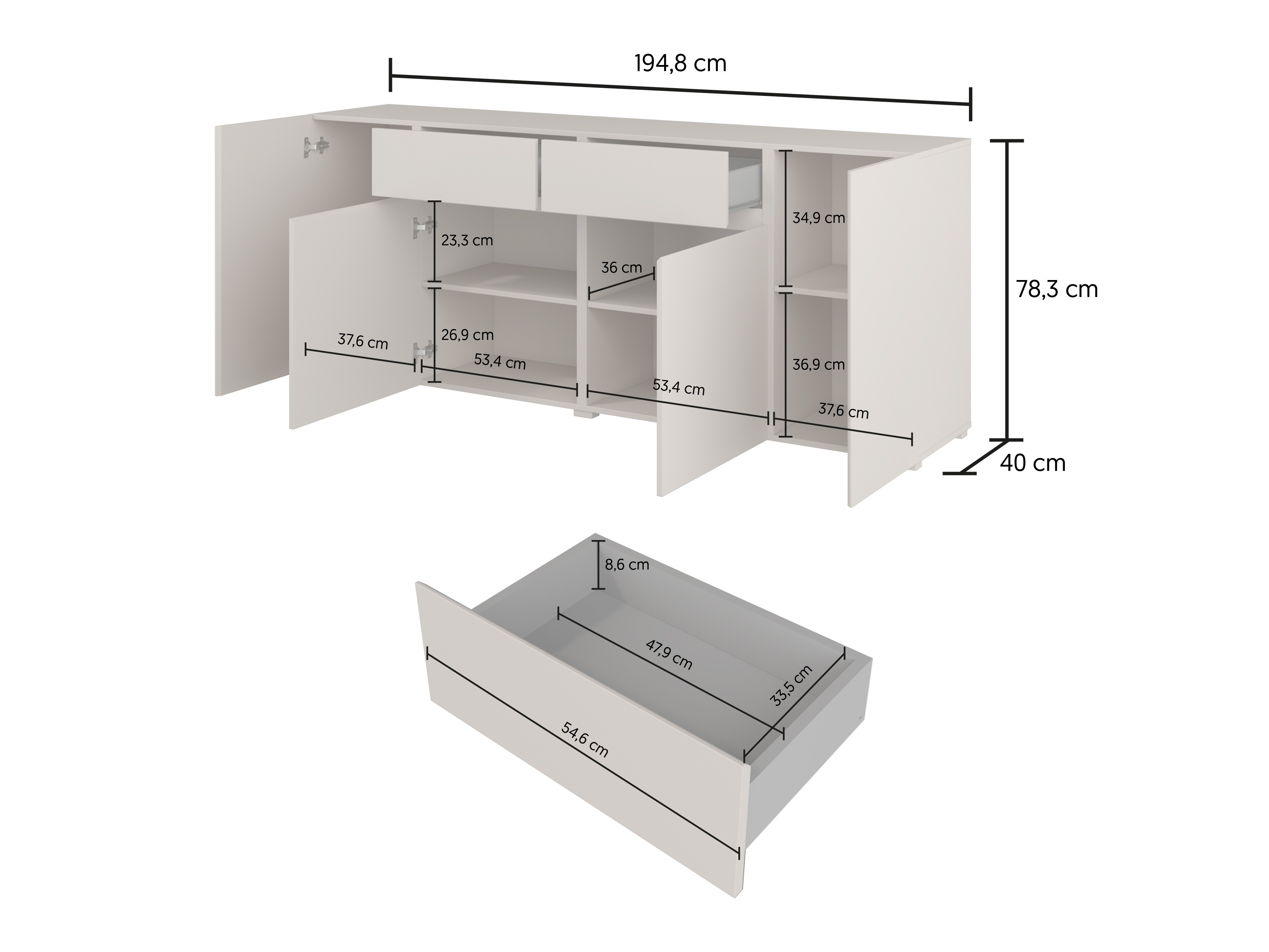 Kommode Elbleve 103 (Kaschmir)
