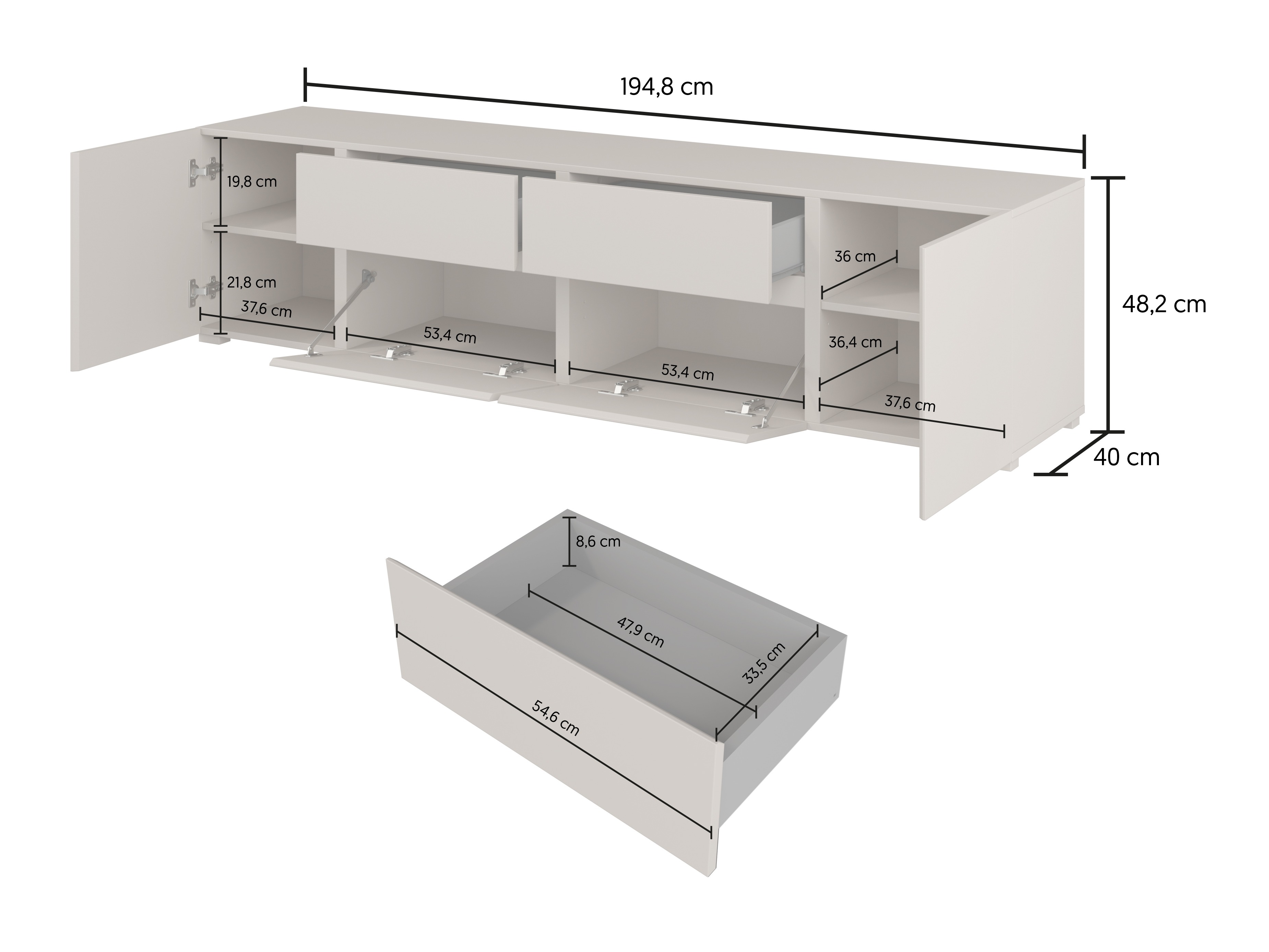 Wohnzimmer-Set Elbleve 104 (Schwarz)