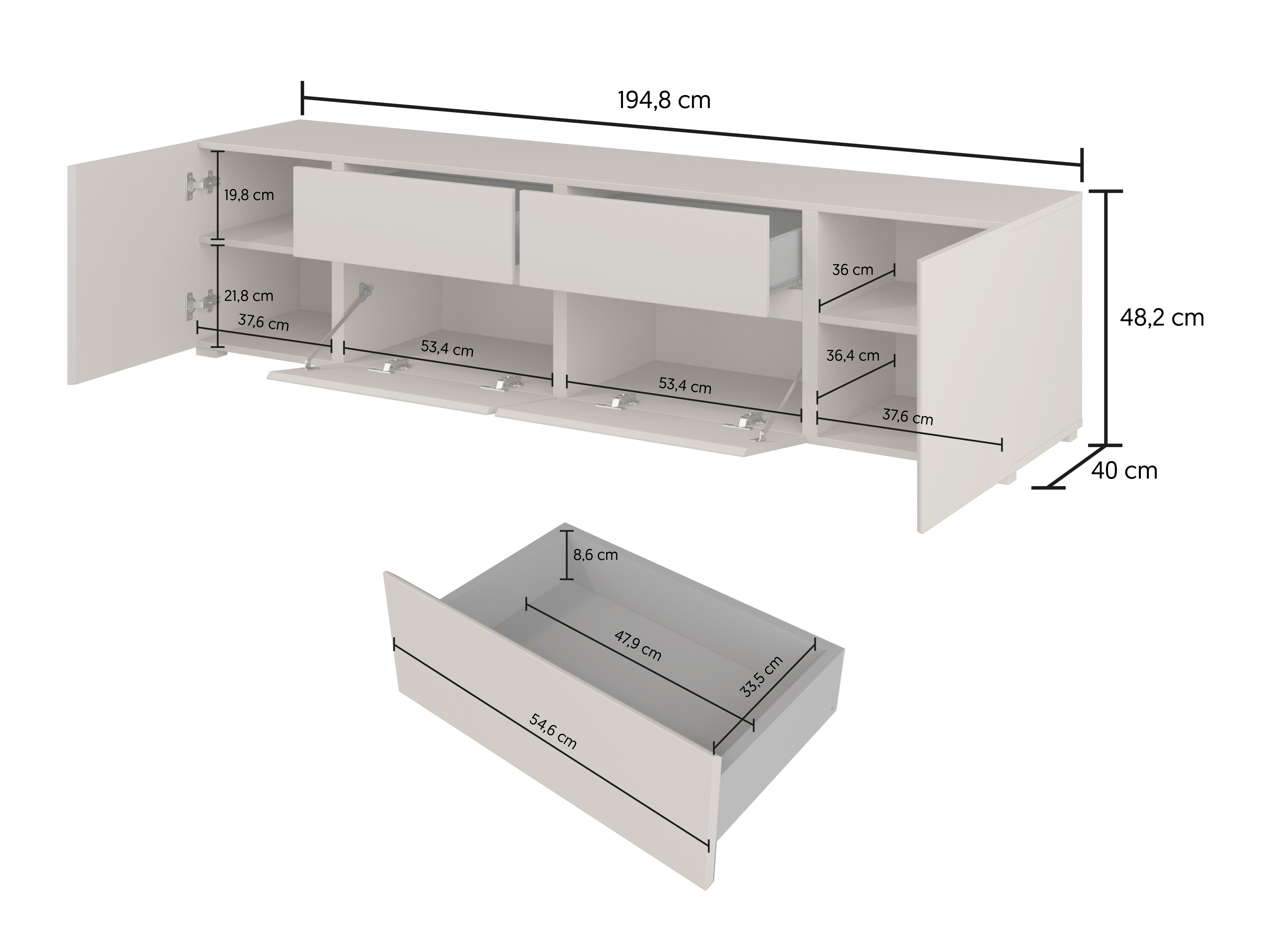 Wohnzimmer-Sets Elbleve 104 (Weiss)