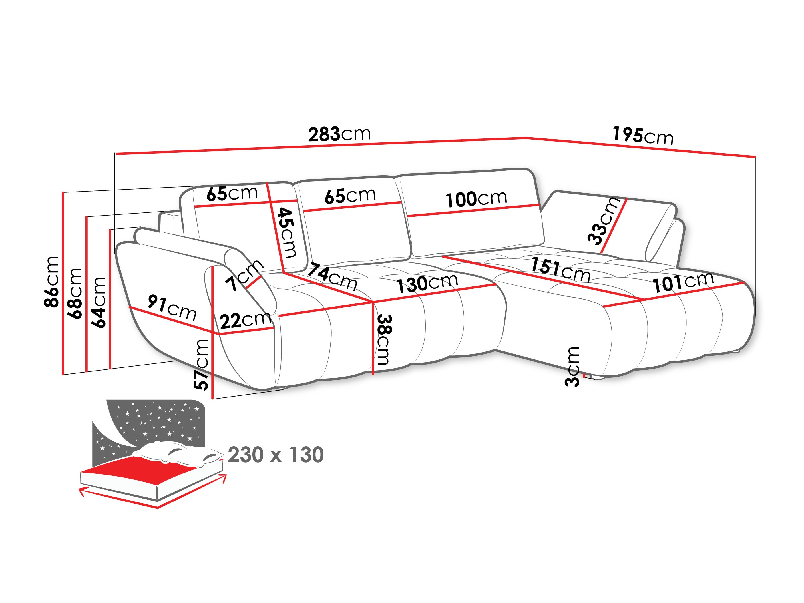 Ecksofa Circum (Lumo 30)