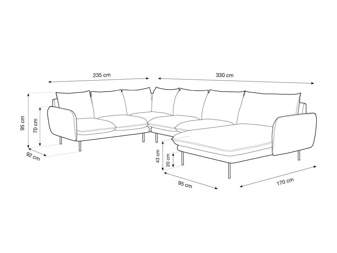 Ecksofa Ferlevi 117 (Bluvel 22)
