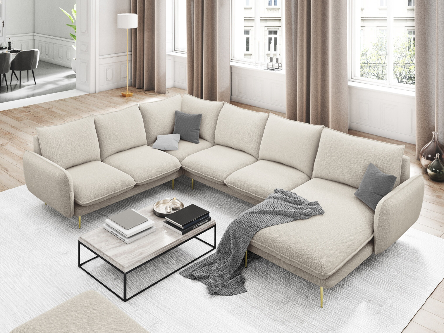 Ecksofa Ferlevi 135 (Positano 02)
