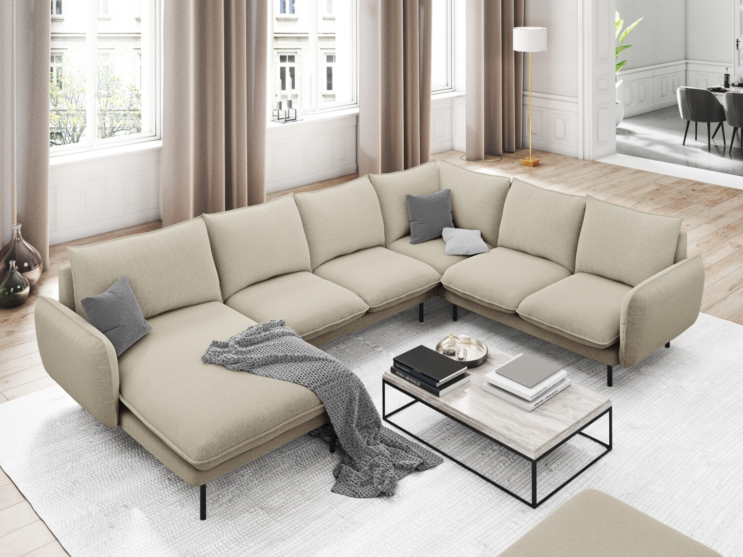 Ecksofa Ferlevi 135 (Positano 08)