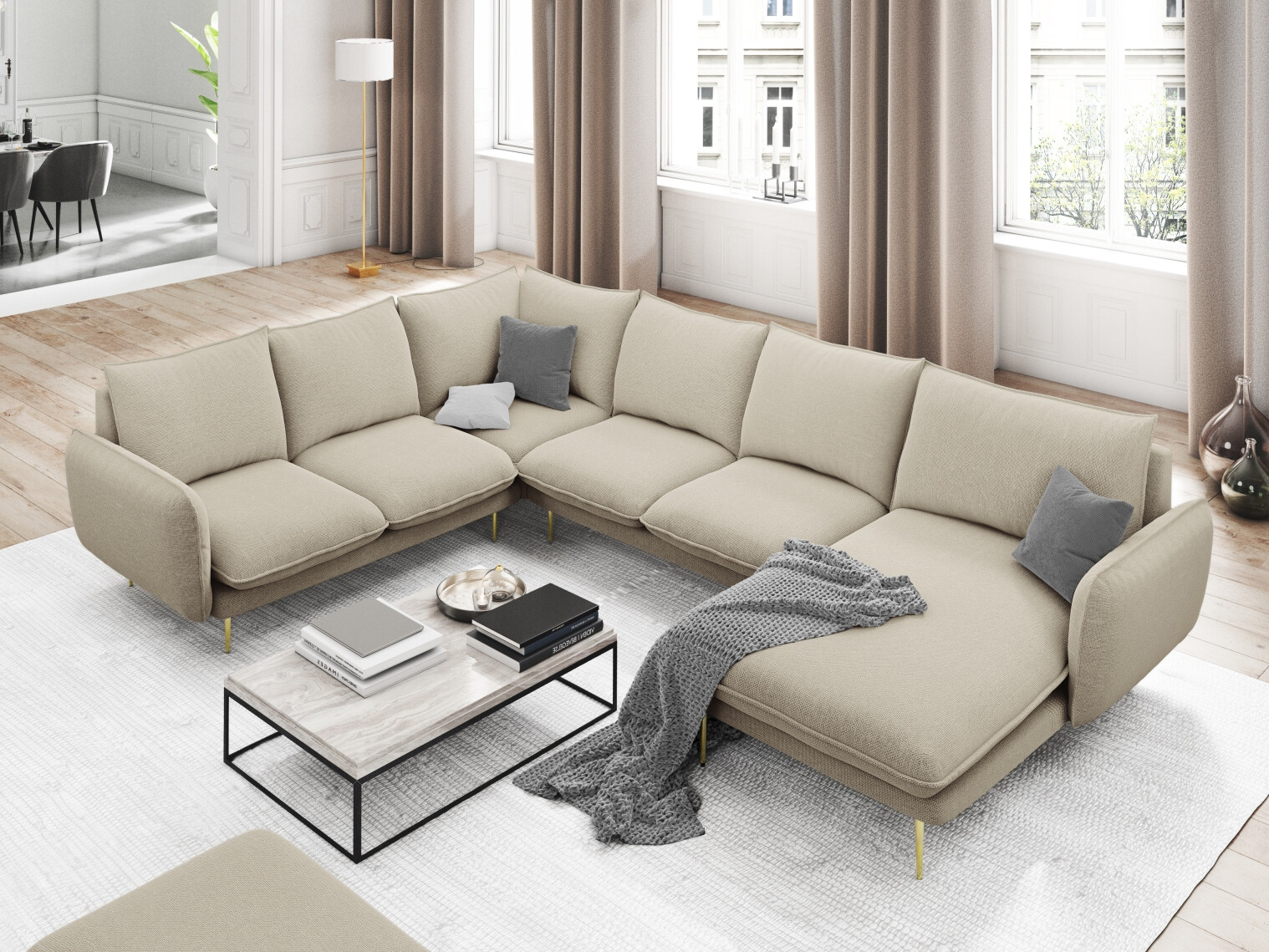 Ecksofa Ferlevi 135 (Positano 08)