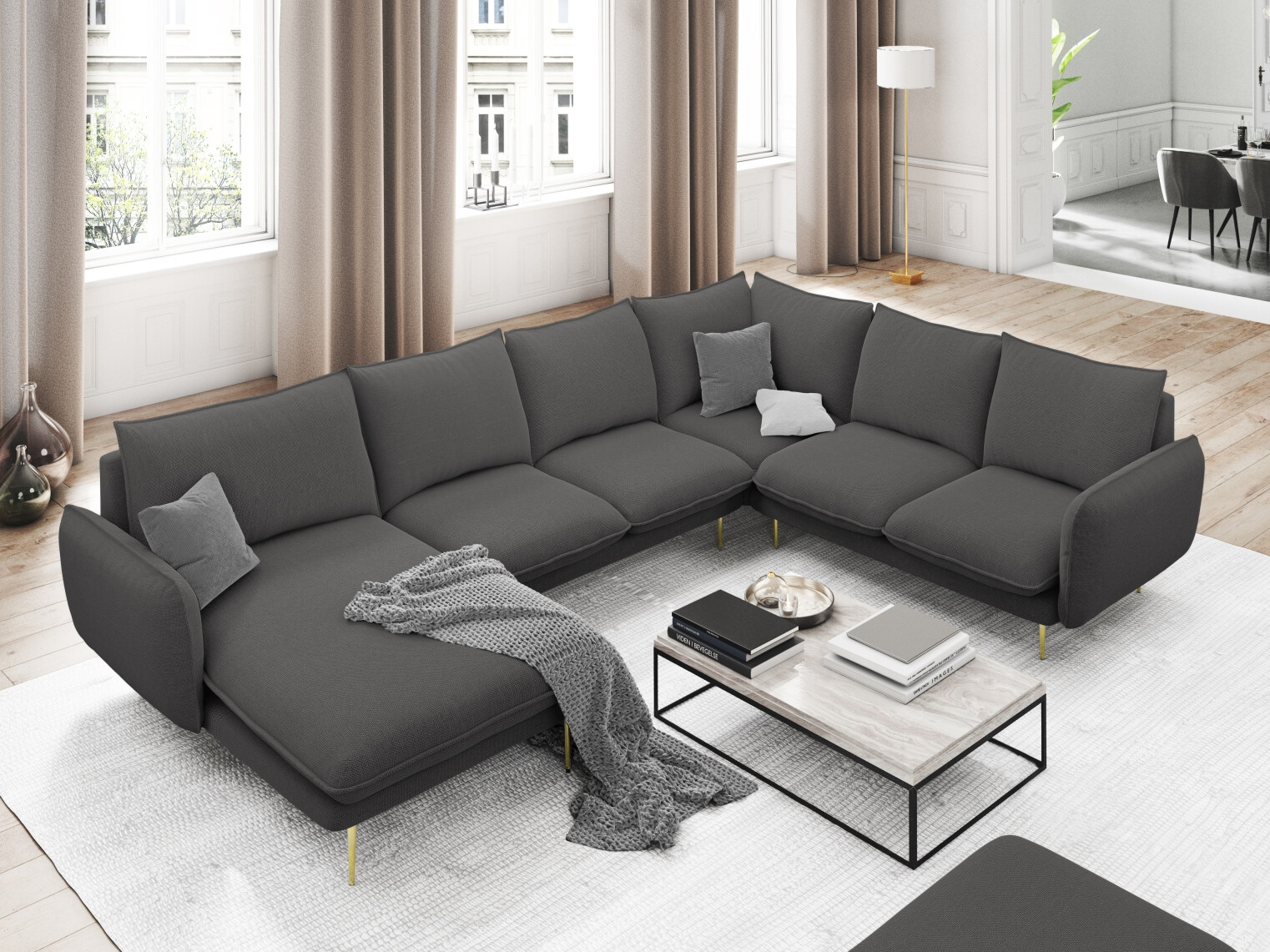 Ecksofa Ferlevi 135 (Positano 95)