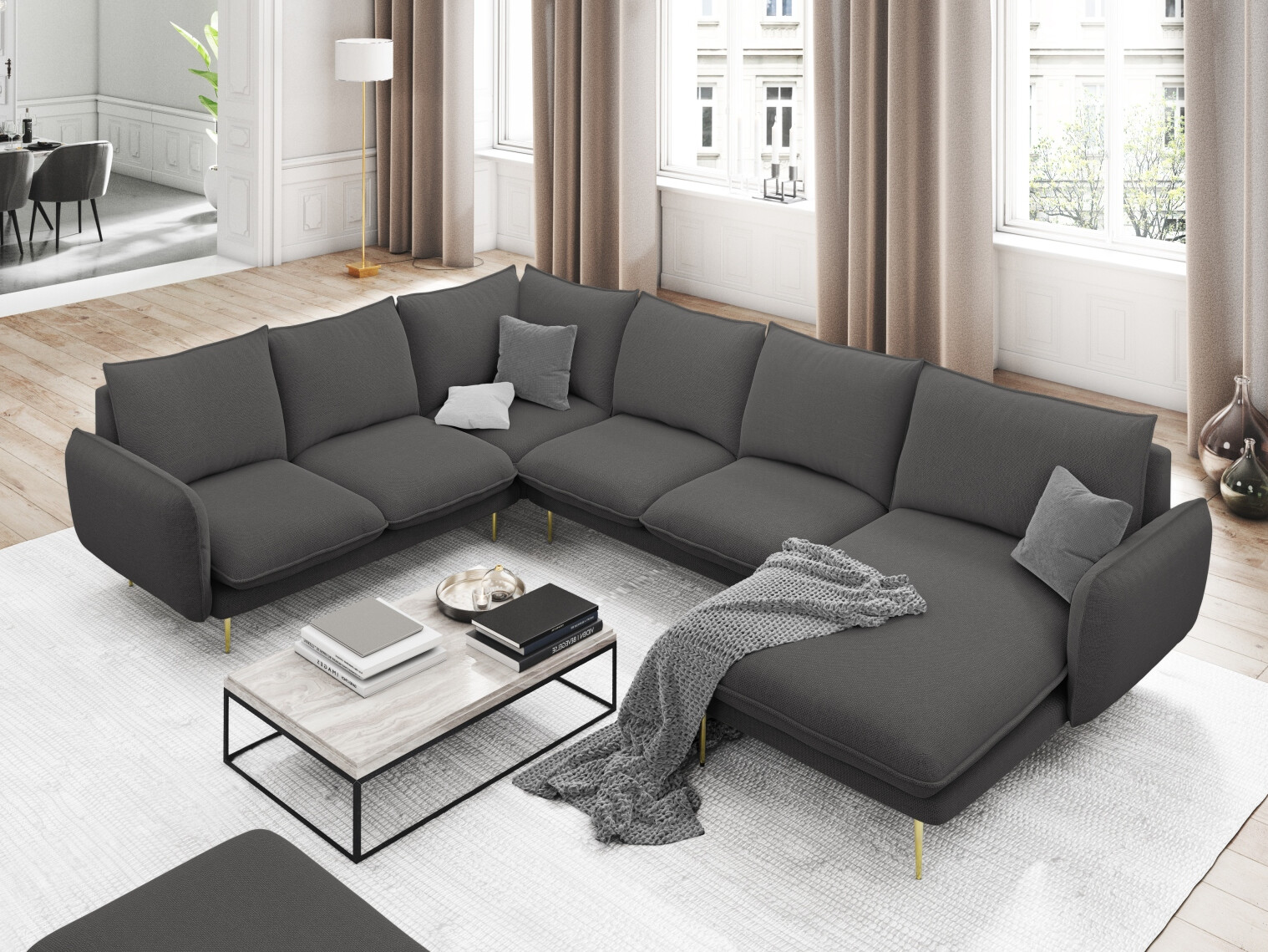 Ecksofa Ferlevi 135 (Positano 95)