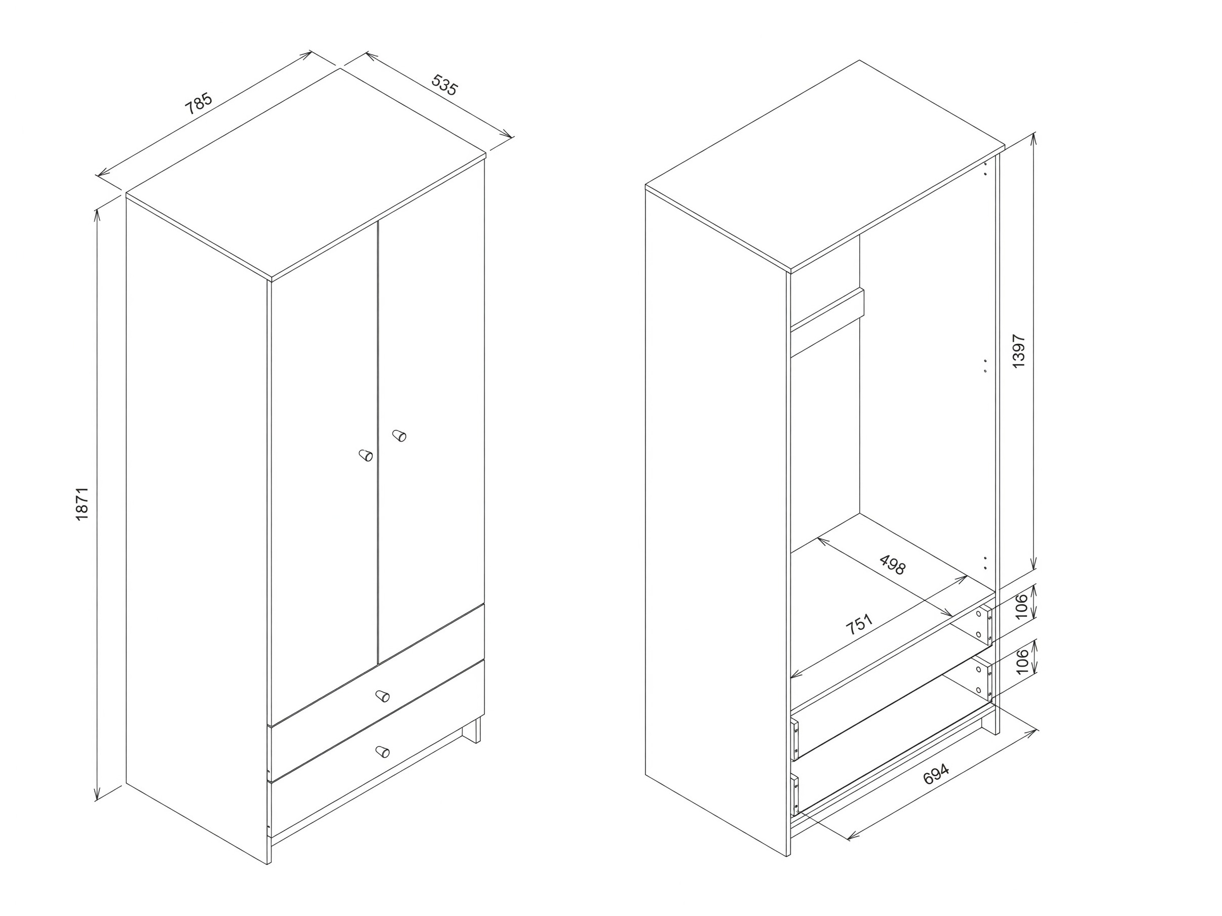 Kleiderschrank Morsevi 104