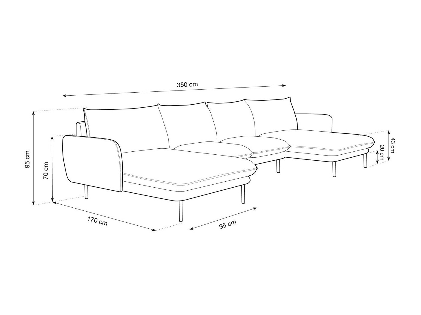 Ecksofa Ferlevi 118 (Bluvel 86)