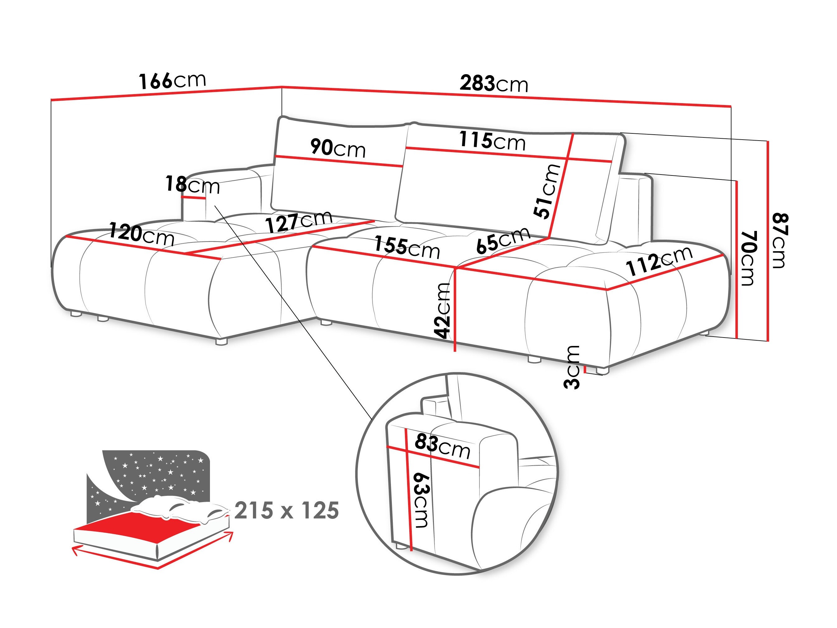 Ecksofa Oletudo (Velo 621)