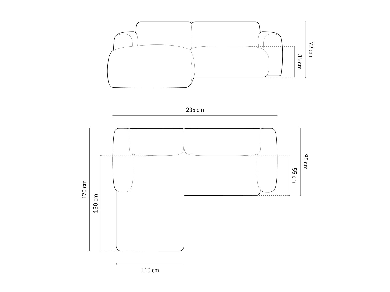 Ecksofa Talfere 104 (Casino Graphite)