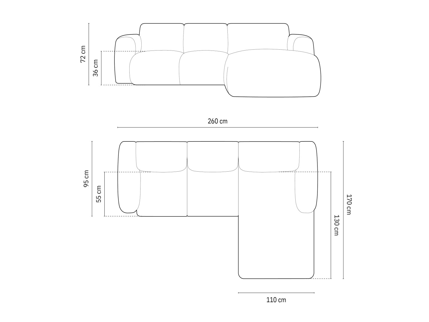 Ecksofa Talfere 105 (Casino Forest)