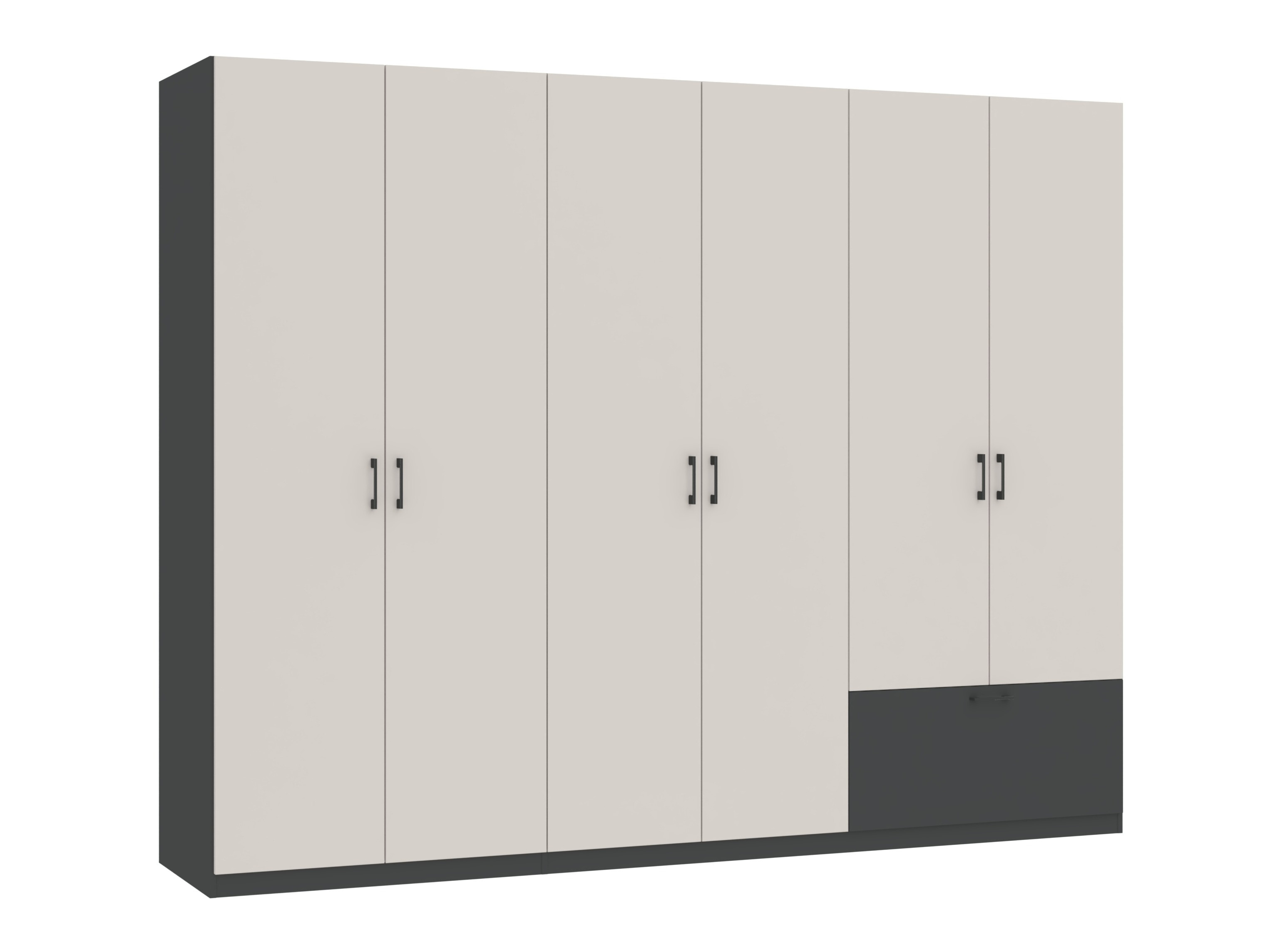 Kleiderschrank Bristol 250 (Anthrazit + Kaschmir)
