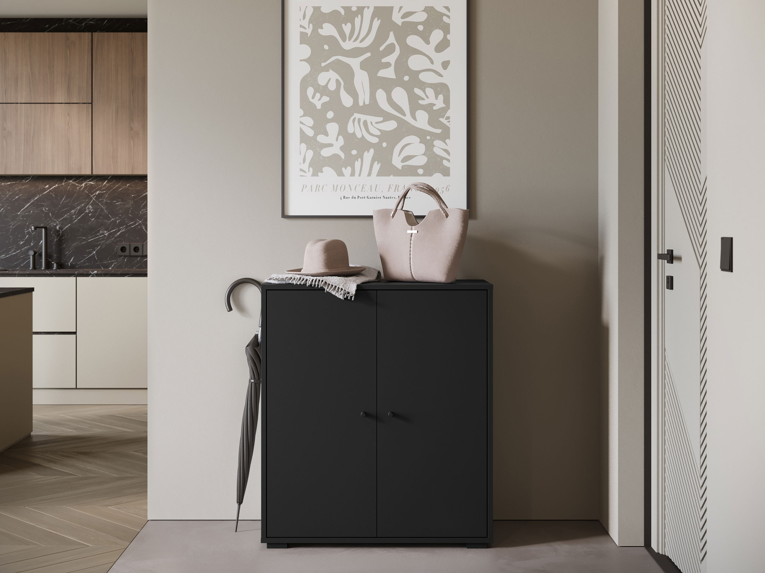 Sideboard Sarasota 195 (Schwarz)