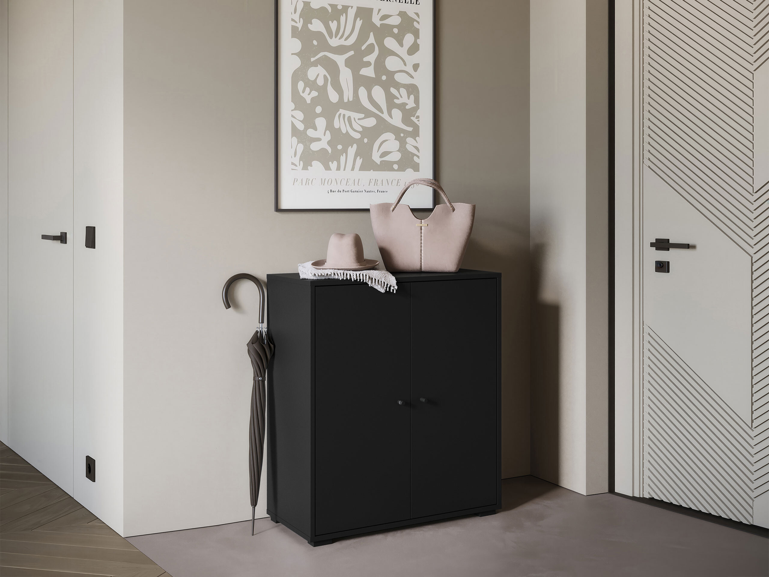 Sideboard Sarasota 195 (Schwarz)