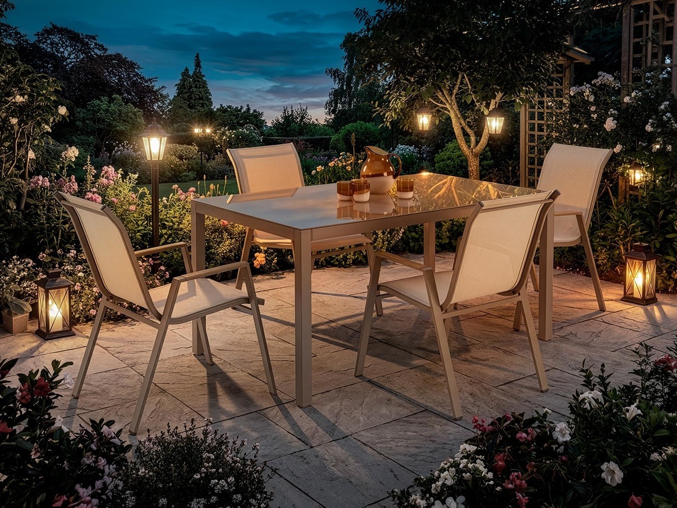 Gartentisch Houston 2141 (Beige + Cappuccino)