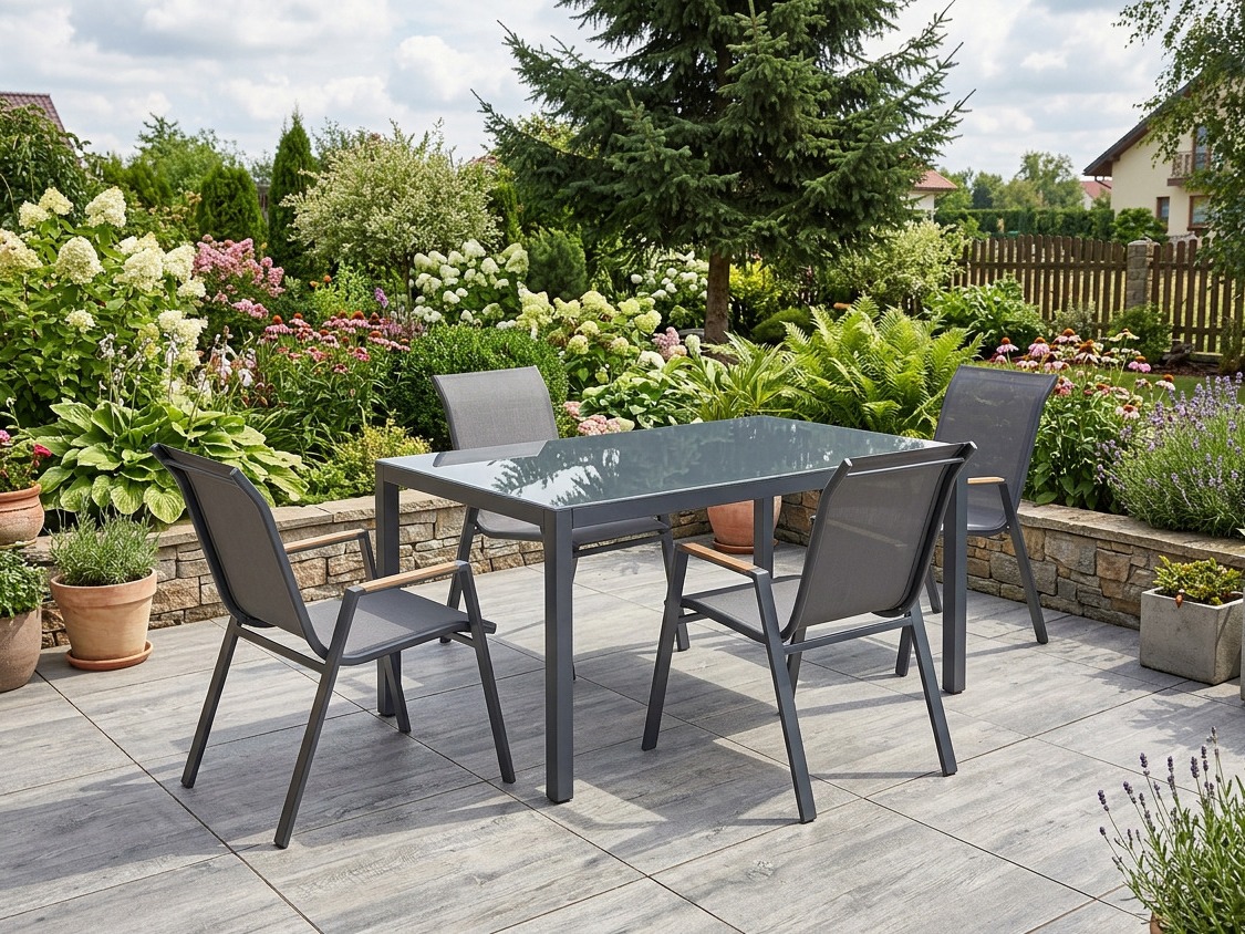 Gartentisch Houston 2141 (Grau + Anthrazit)