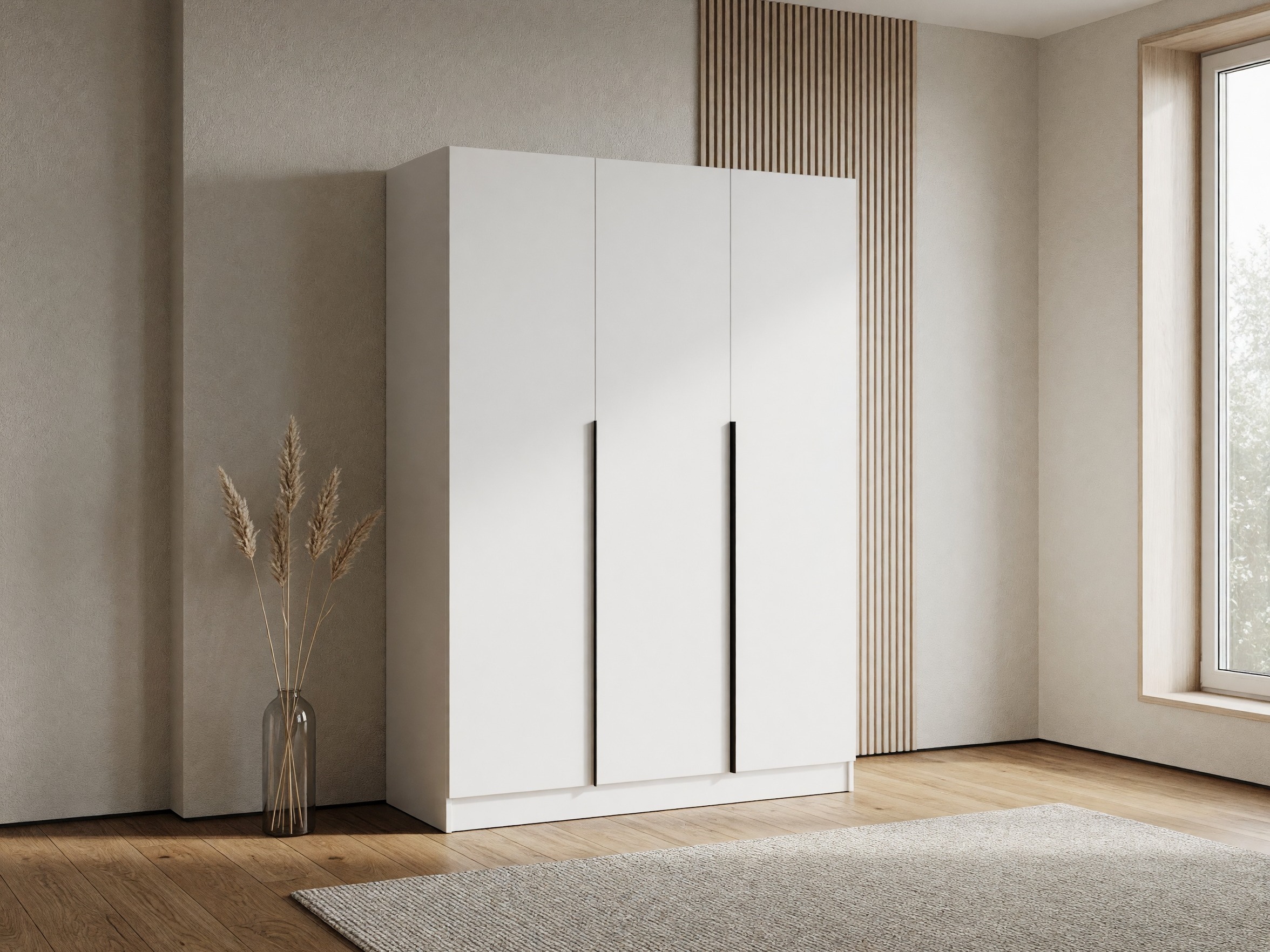 Kleiderschrank Mandeville 369 (Weiss + Schwarz)