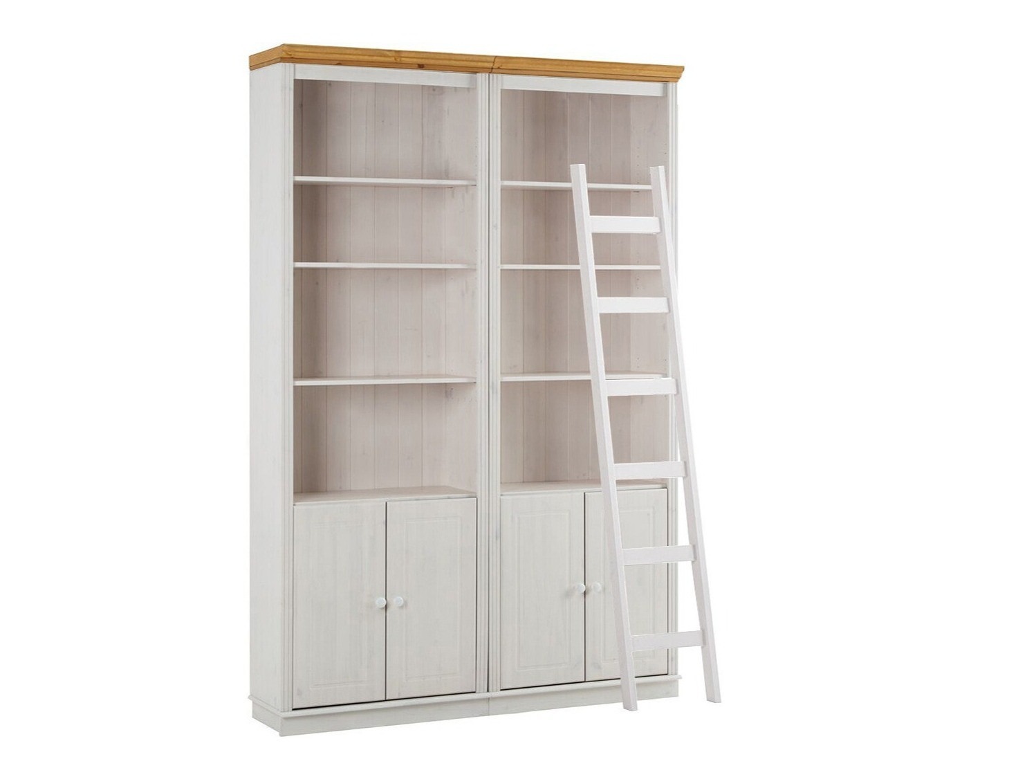 Regalset Saltoro 118 (Weiss + Eichenholzoptik Honig)