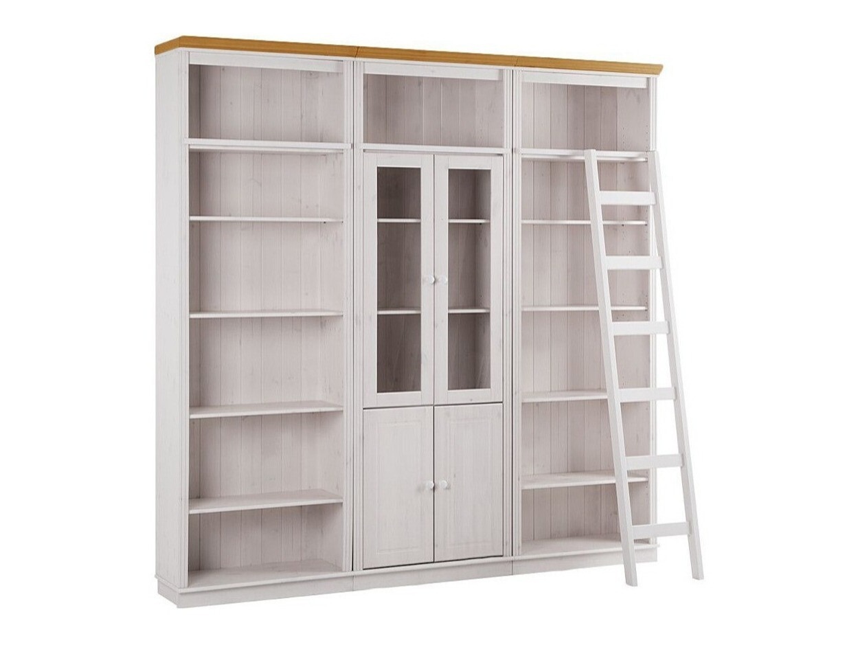Regalset Saltoro 126 (Weiss + Eichenholzoptik Honig)