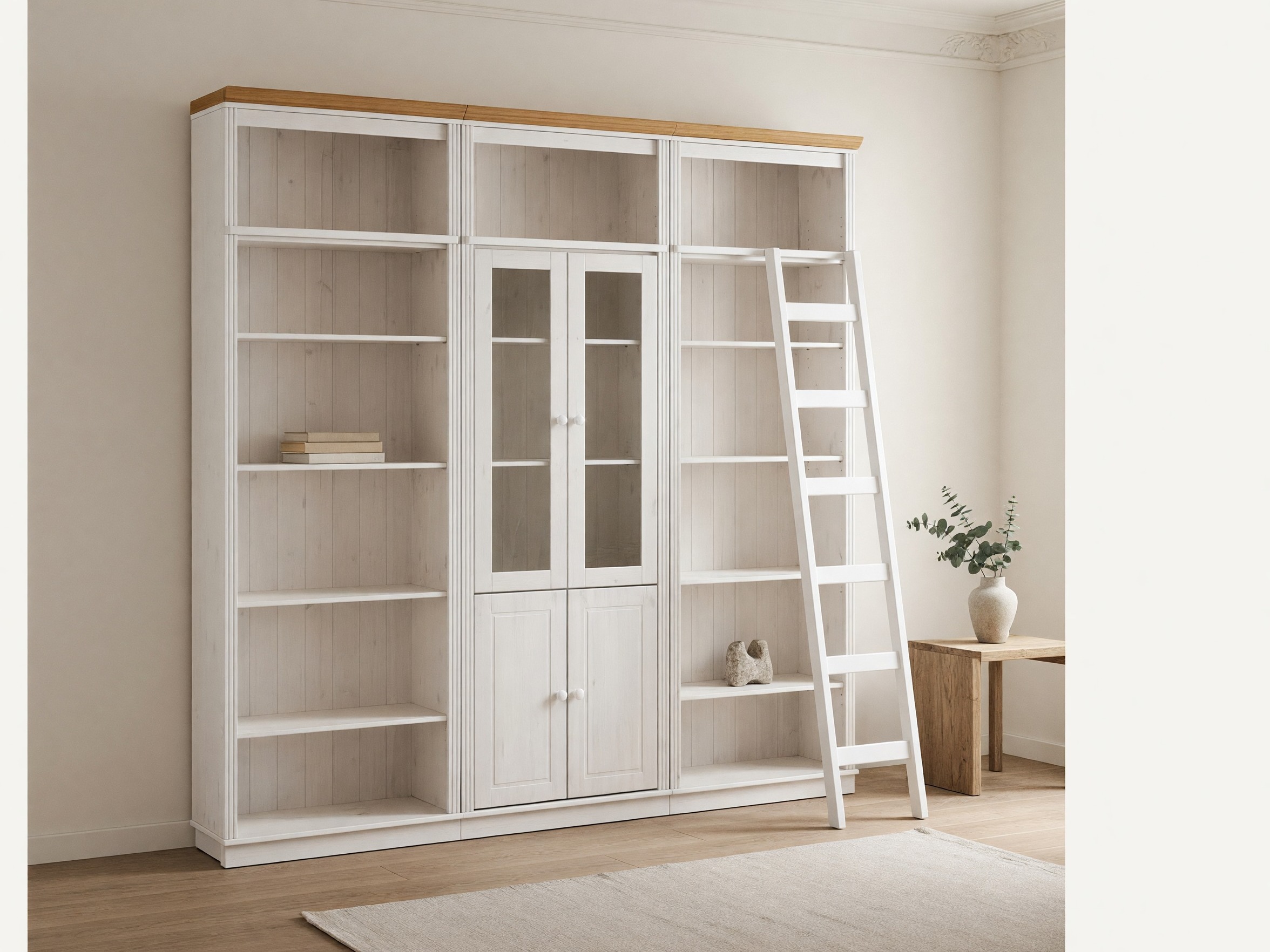 Regalset Saltoro 126 (Weiss + Honigeiche)