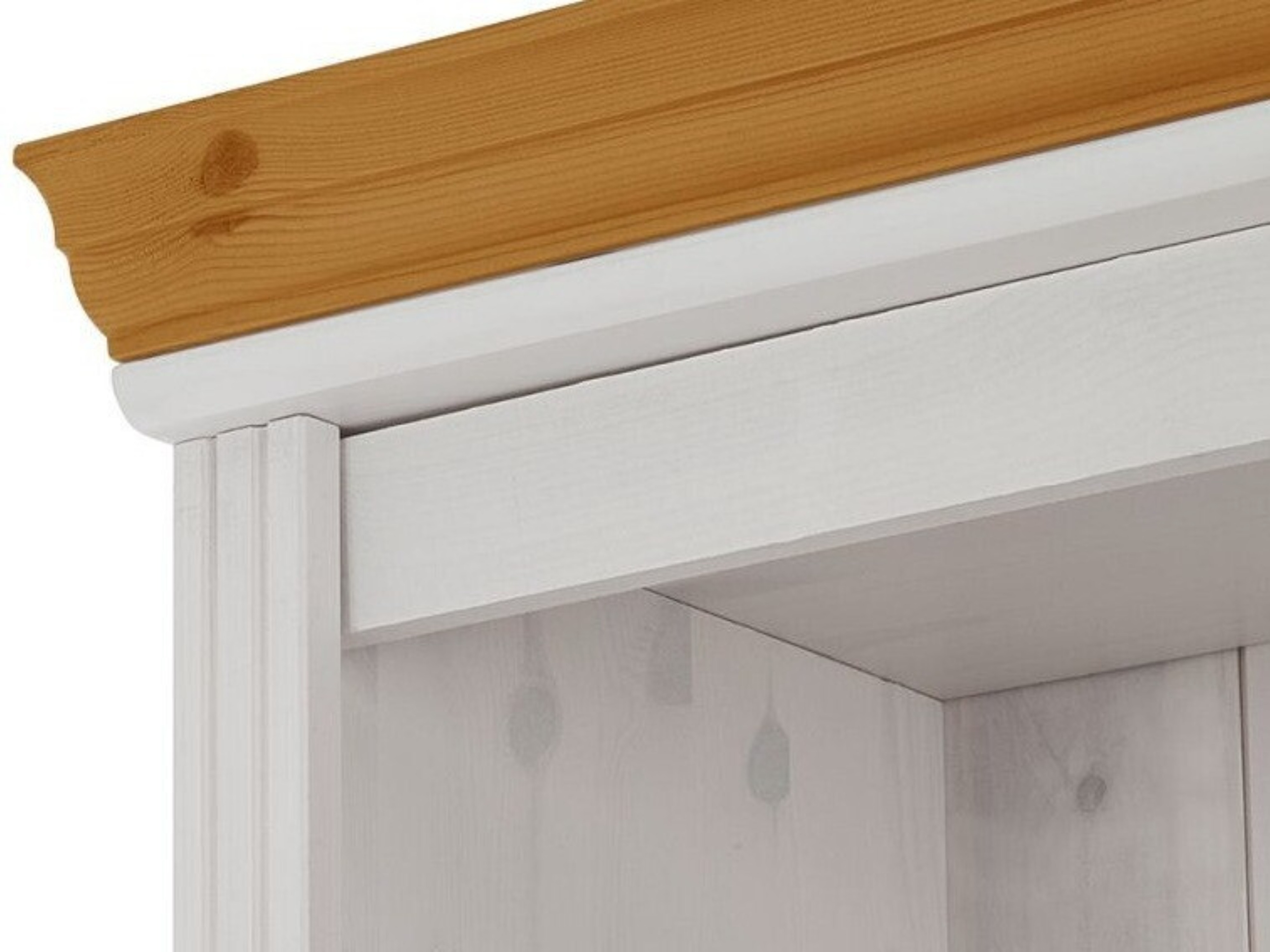 Wohnzimmer-Sets Saltoro 107 (Weiss + Eichenholzoptik Honig)