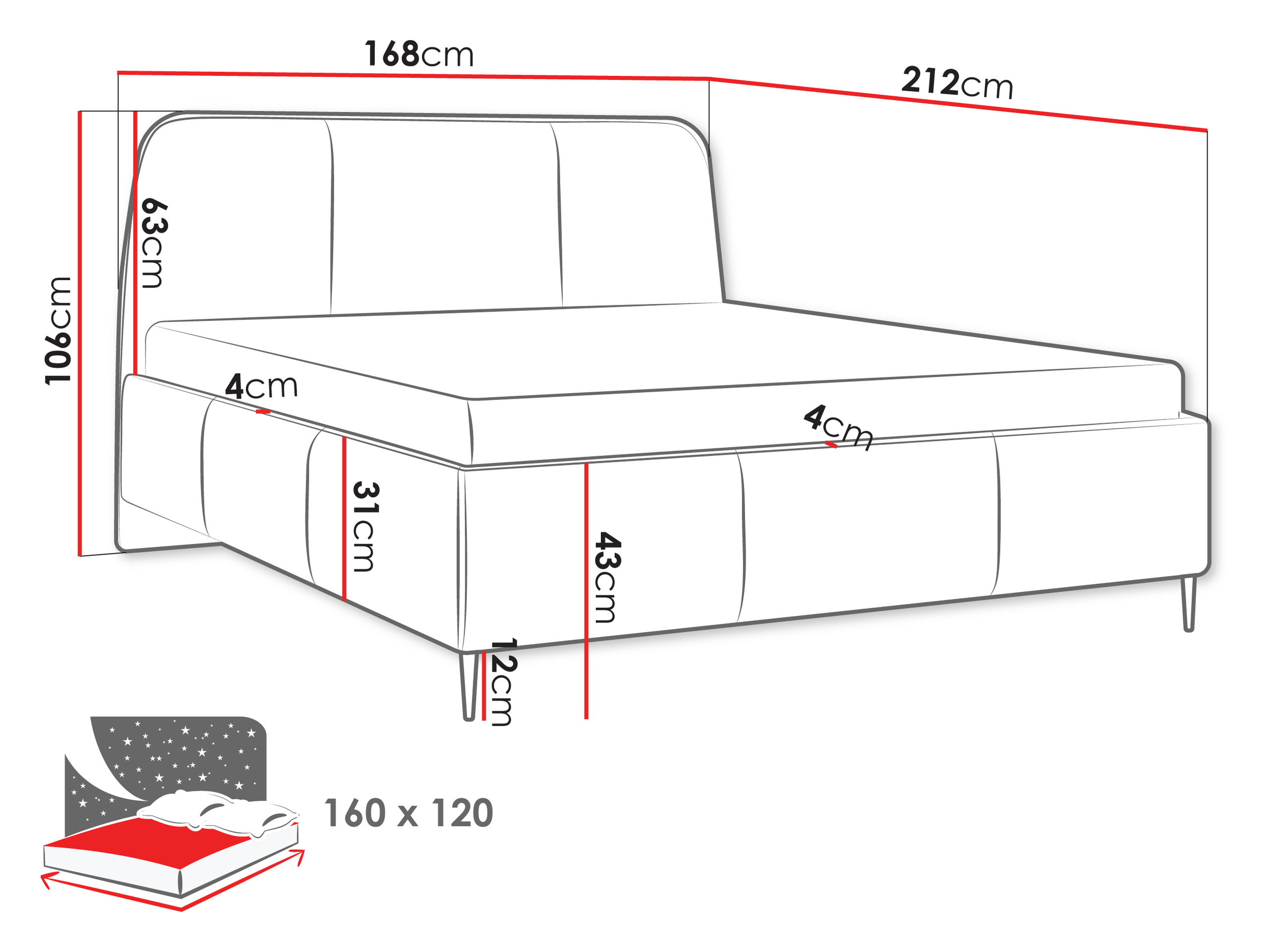 Bett ComfiDream Fragor (Margo 227.04)