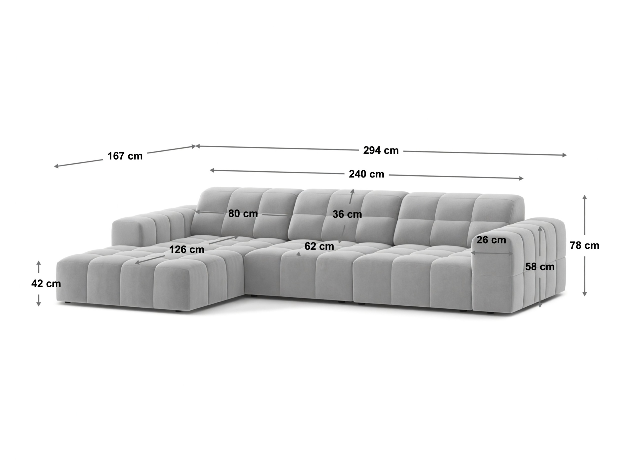 Ecksofa Venenoe 116 (Bluvel 22)