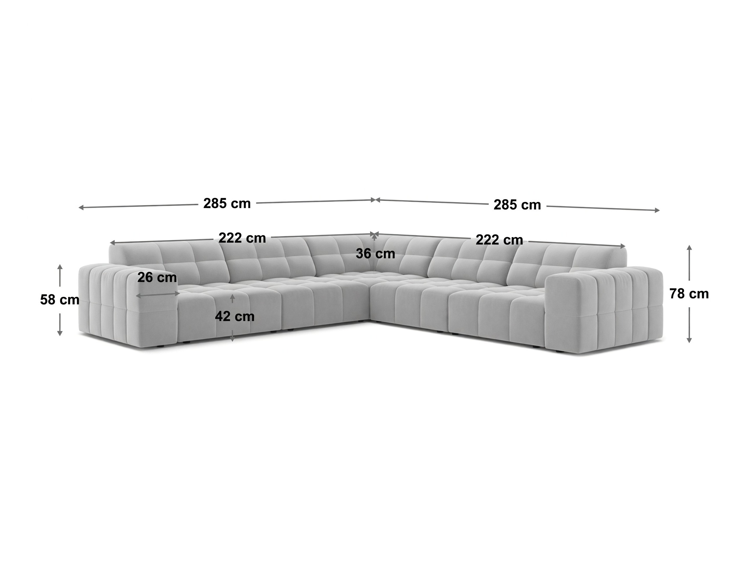 Ecksofa Venenoe 117 (Bluvel 22)