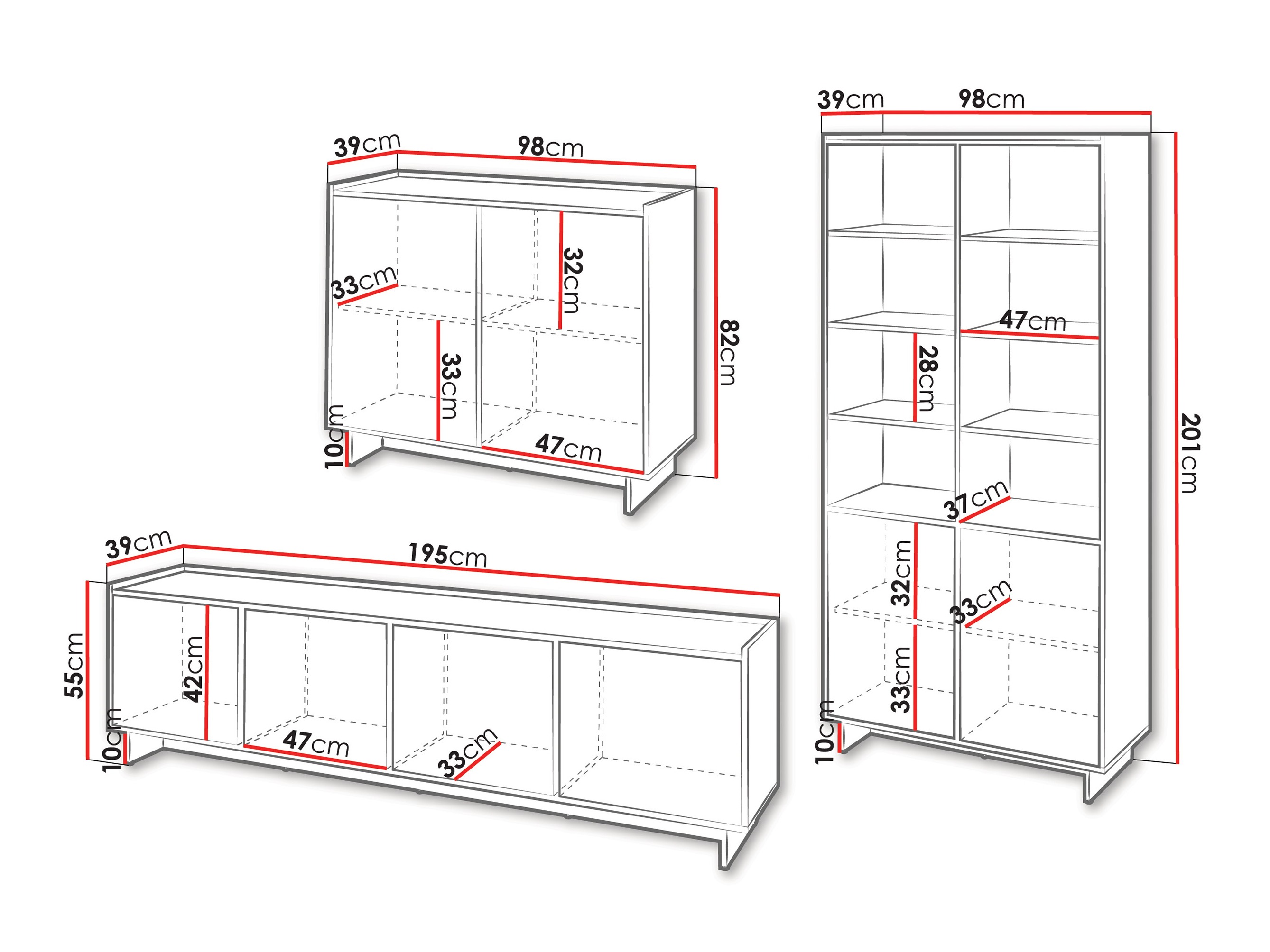 Wohnzimmer-Sets Pirum (Walnussholzoptik)