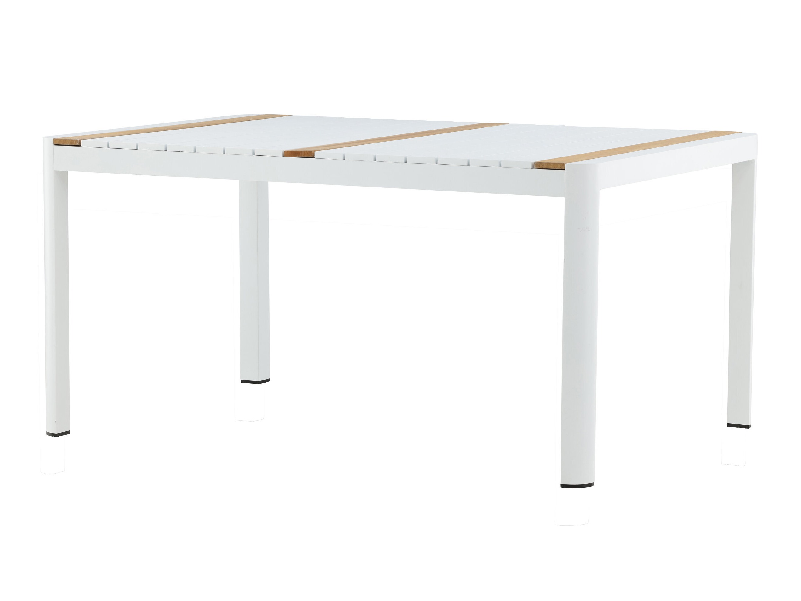 Tisch und Stühle Dallas 5318 (Weiss + Teakholz)