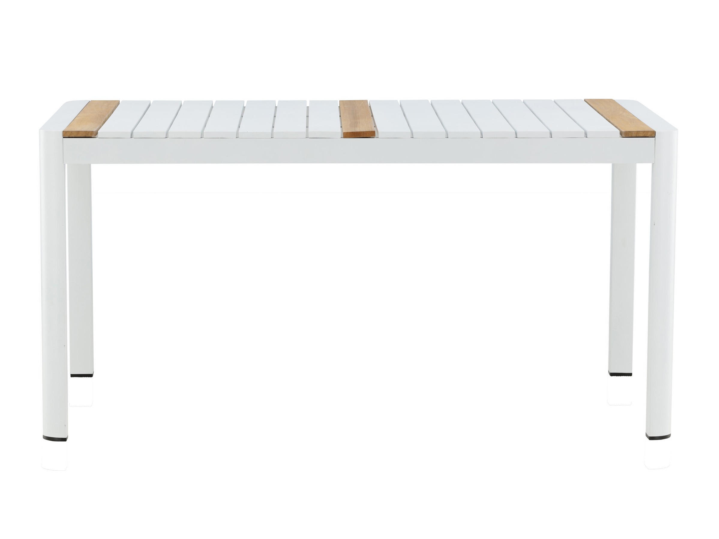 Tisch und Stühle Dallas 5318 (Weiss + Teakholz)