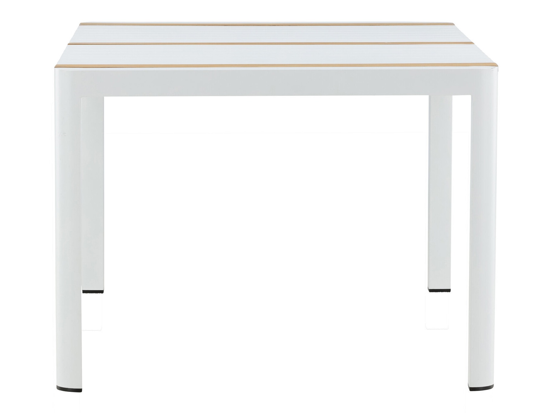 Tisch und Stühle Dallas 5318 (Weiss + Teakholz)
