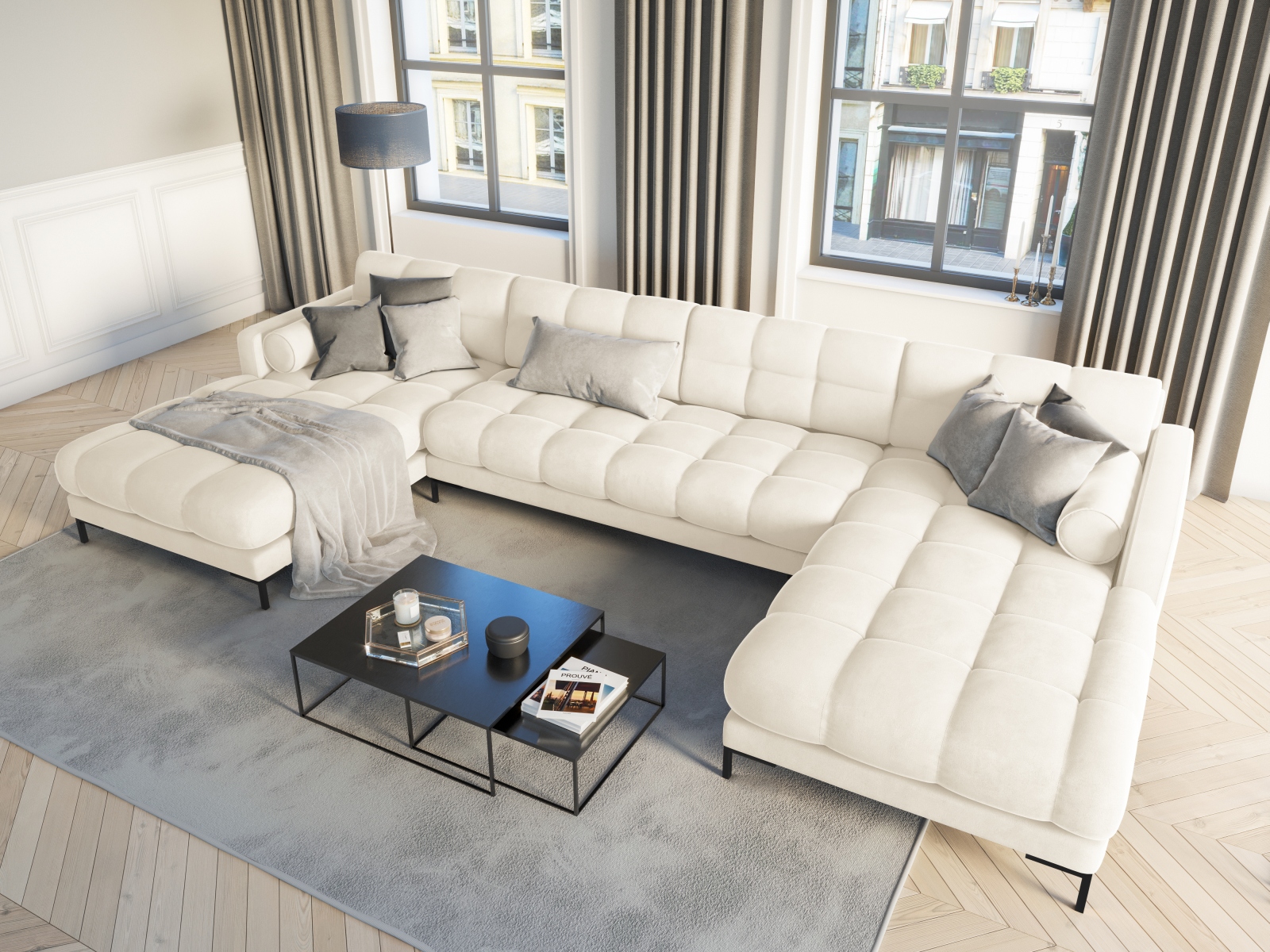 Ecksofa Calelbe 117 (Bluvel 22)
