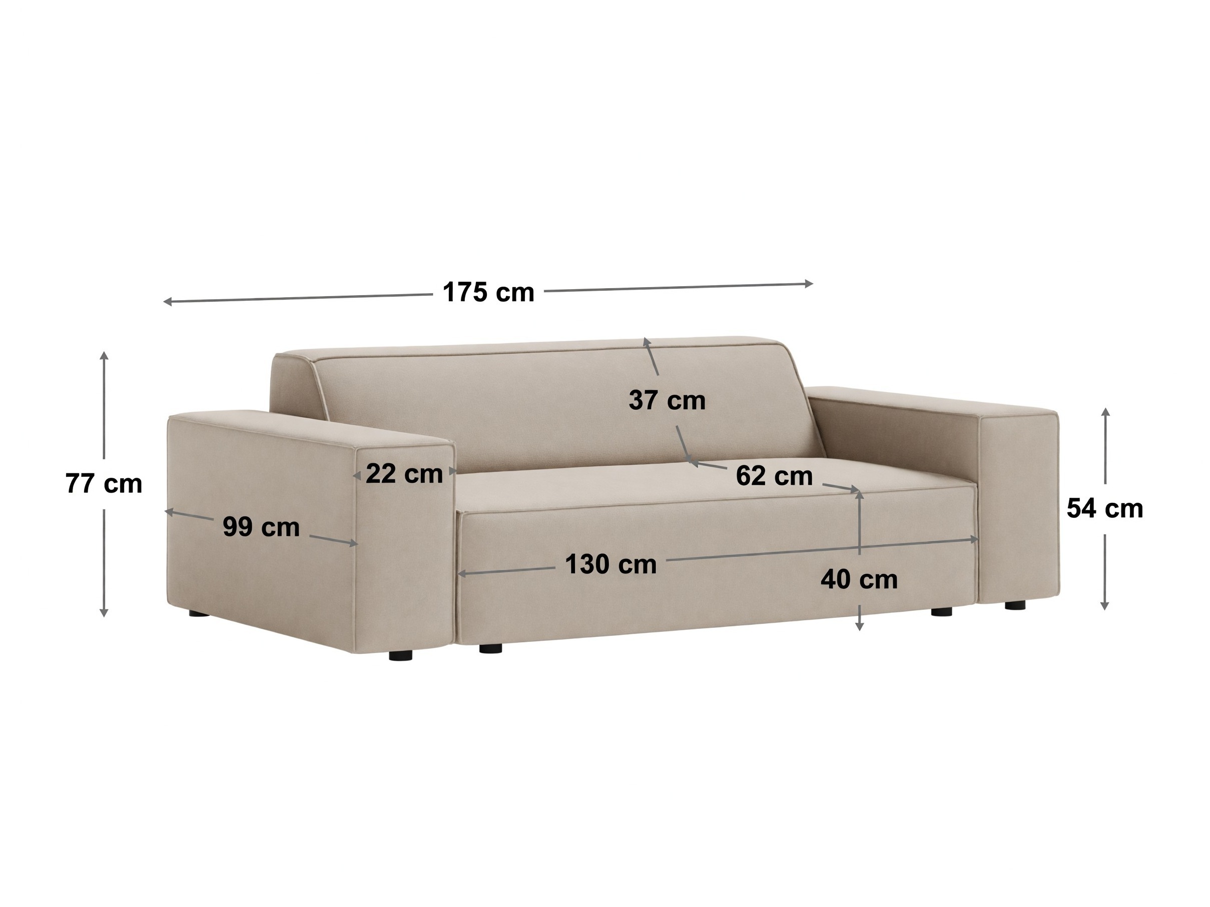 Sofa Lomcalu 133 (Bluvel 22)
