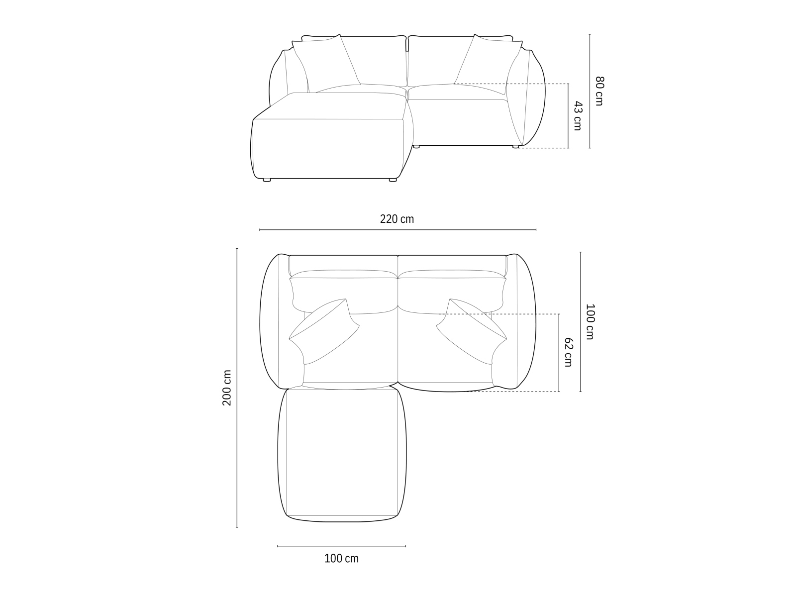 Modulares Ecksofa Ruvmone 110 (Lins 74)