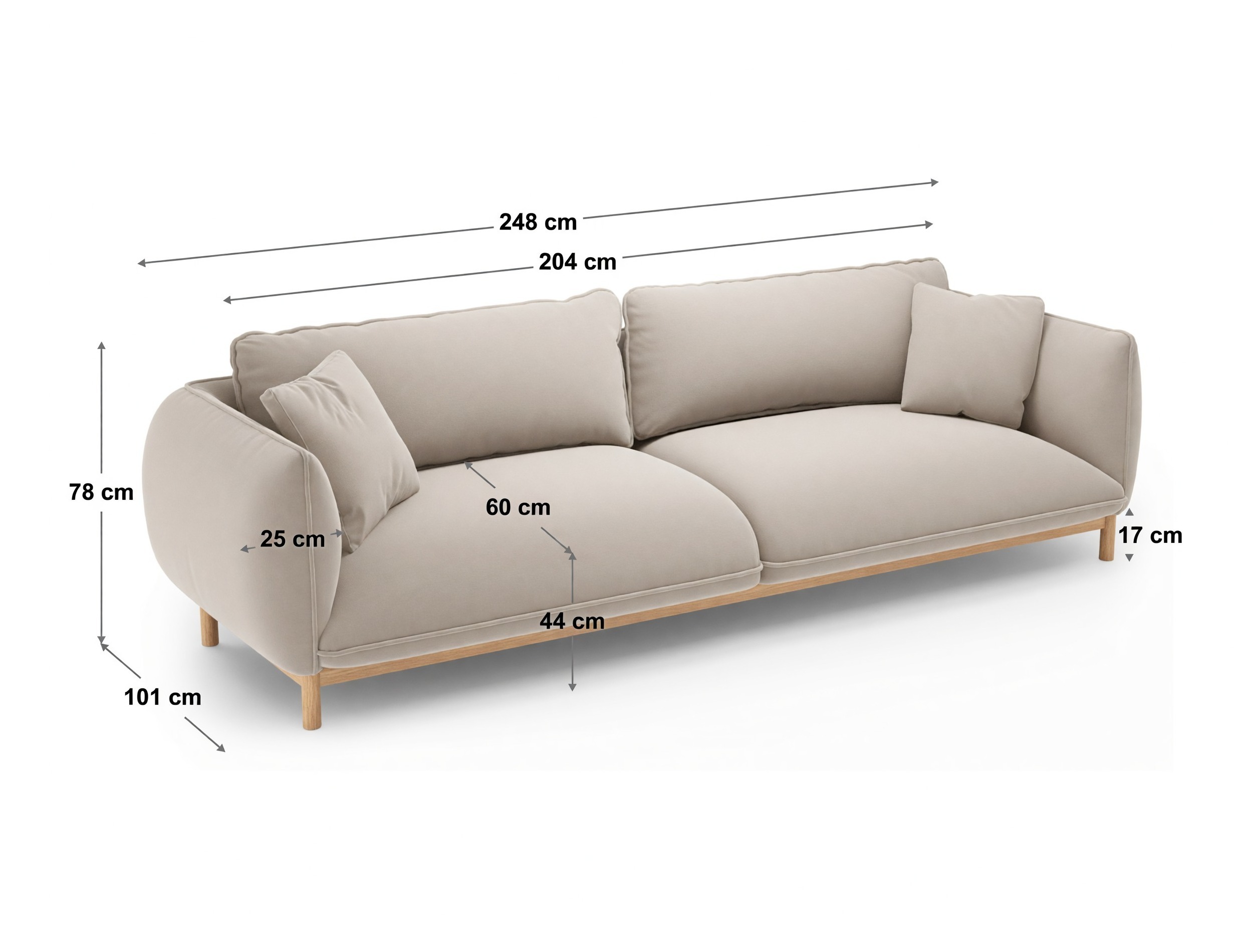 Sofa Romvese 104 (Casino Cuoio)