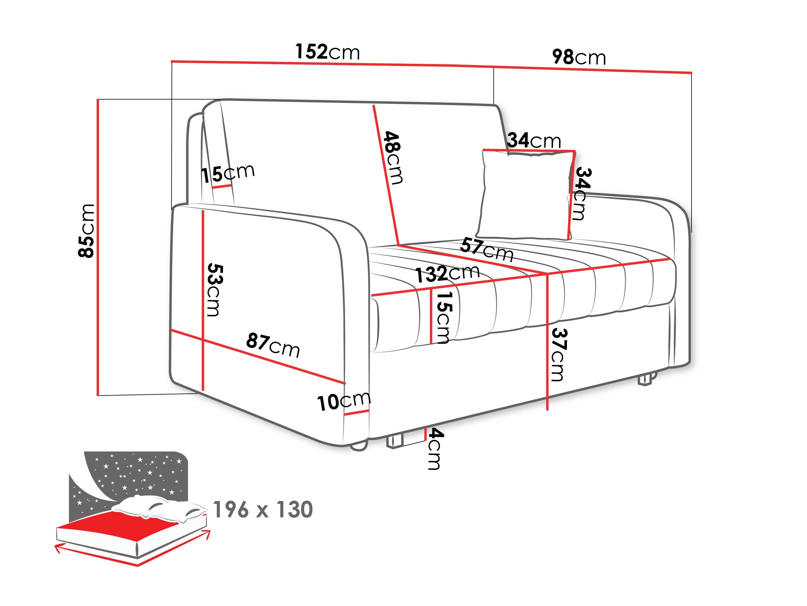 Schlafsofa Columbus 260 (Polo 872)