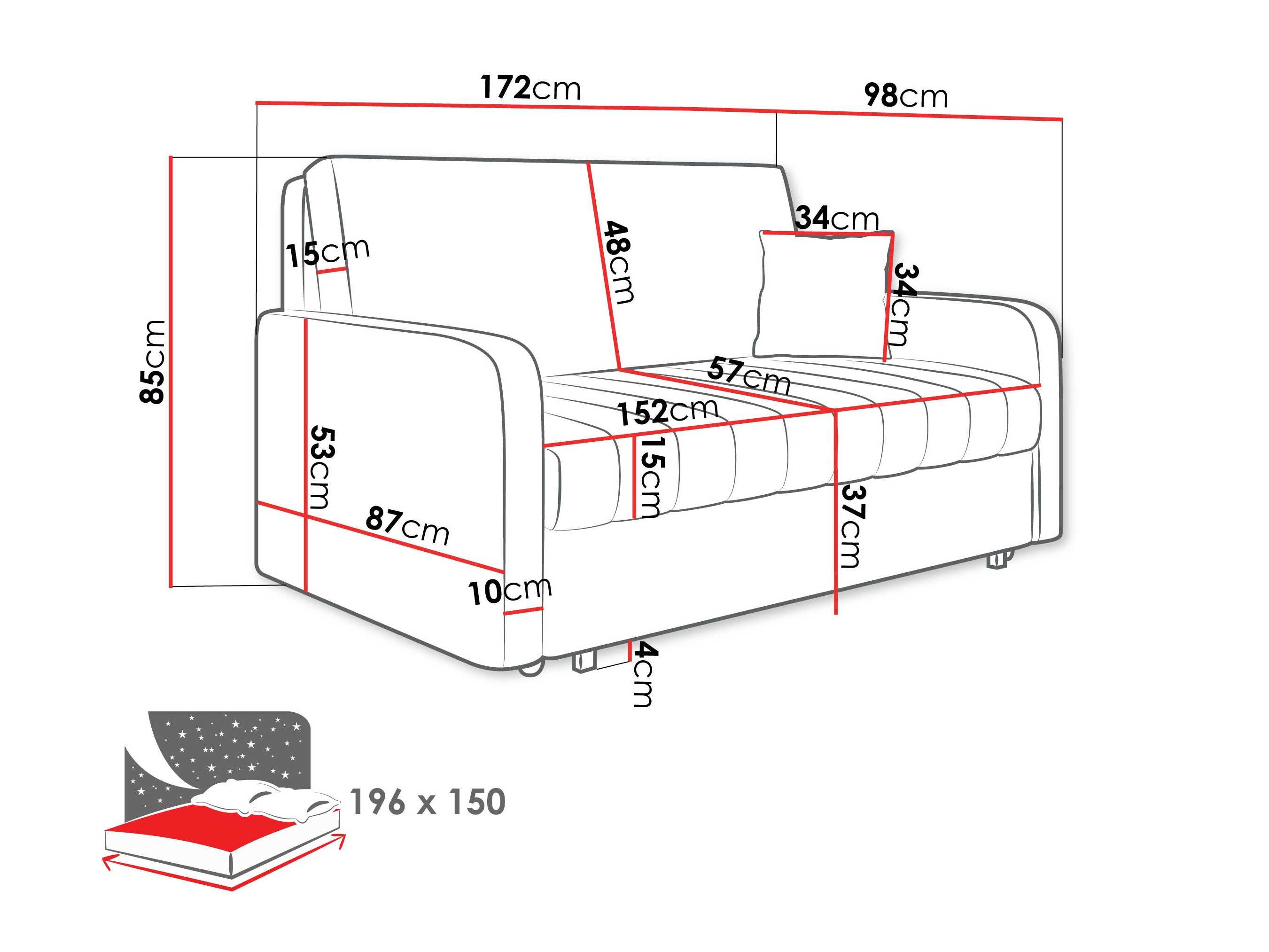 Schlafsofa Columbus 261 (Polo 872)