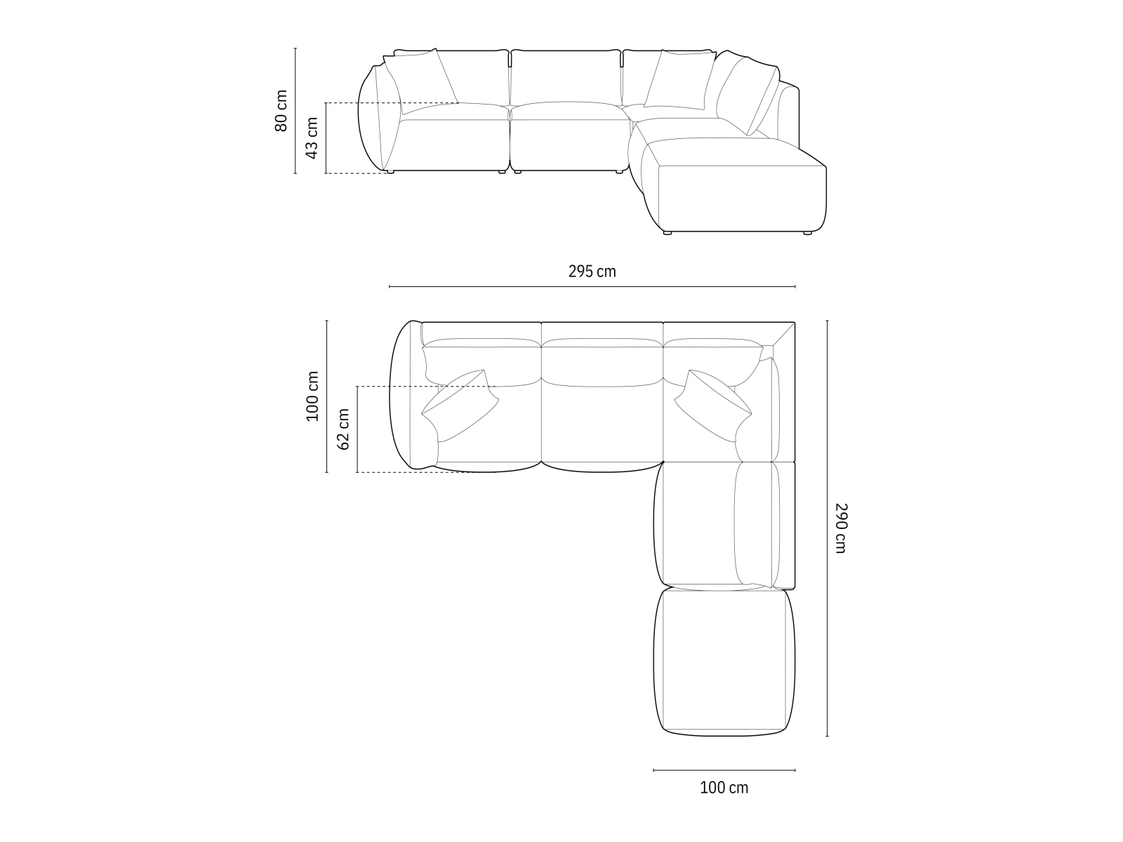 Modulares Ecksofa Ruvmone 108 (Lins 81)
