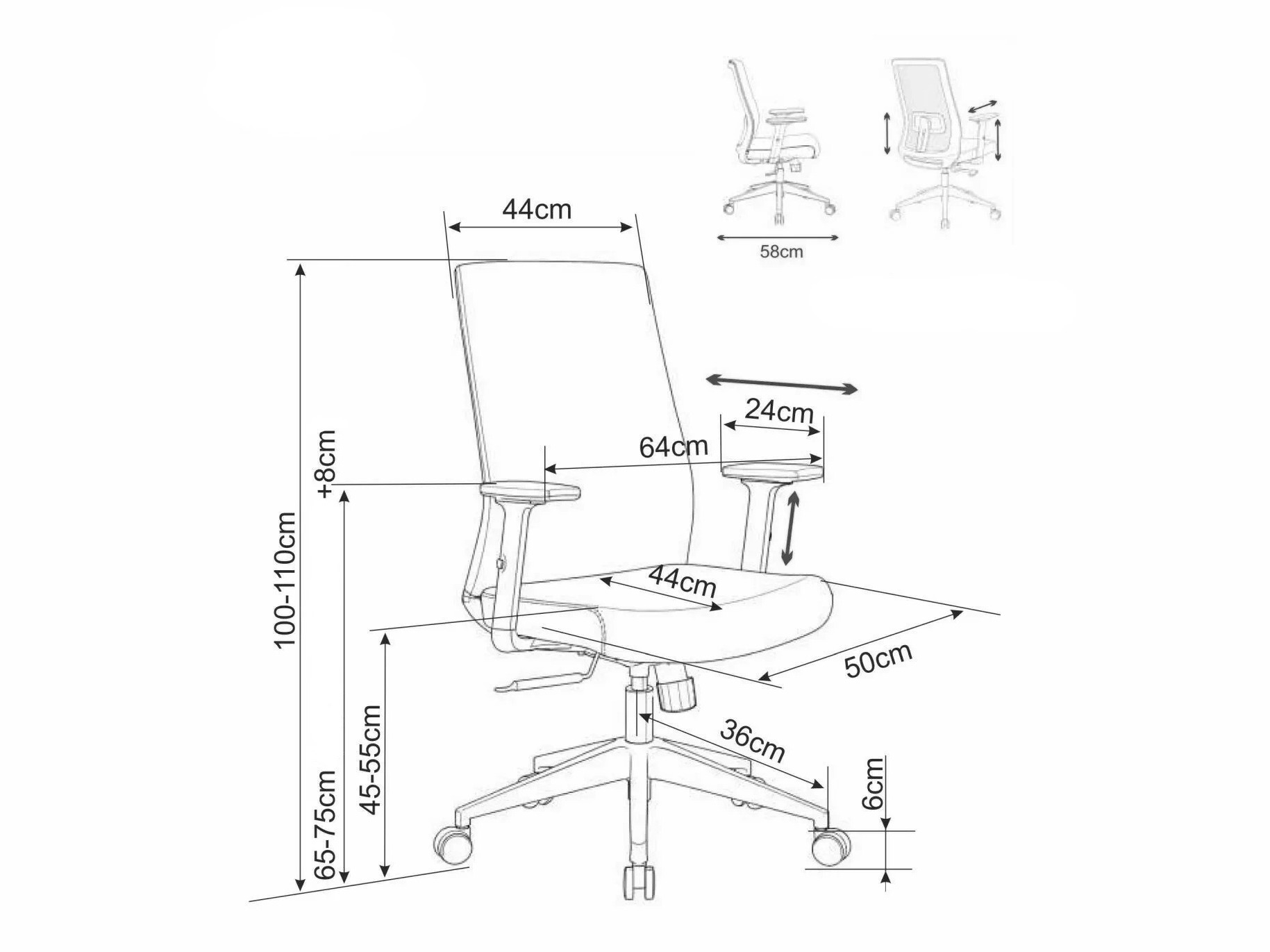 Bürostuhl Detroit 971