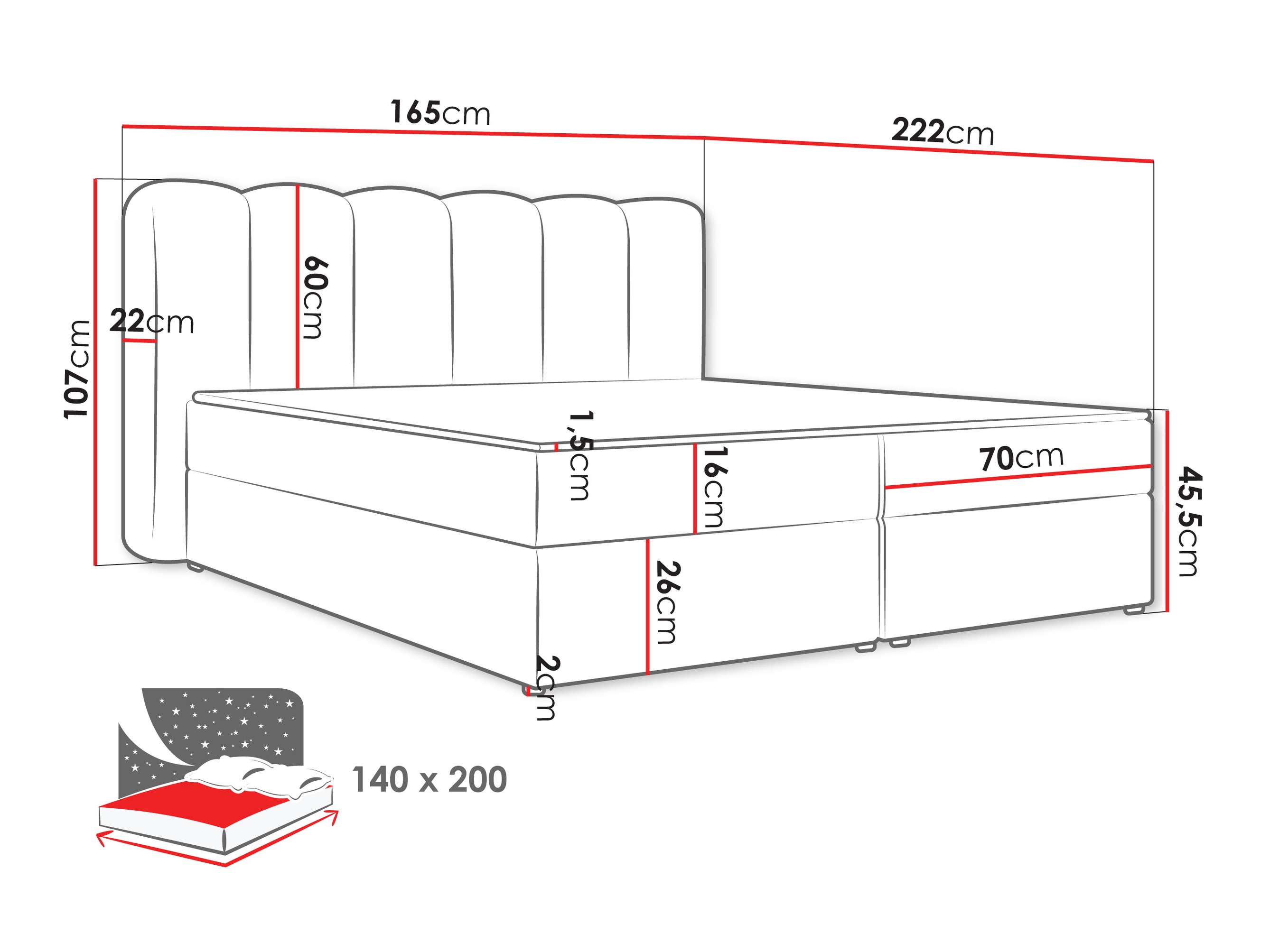 Boxspringbett Stonecrest 112 (Lambi 03)