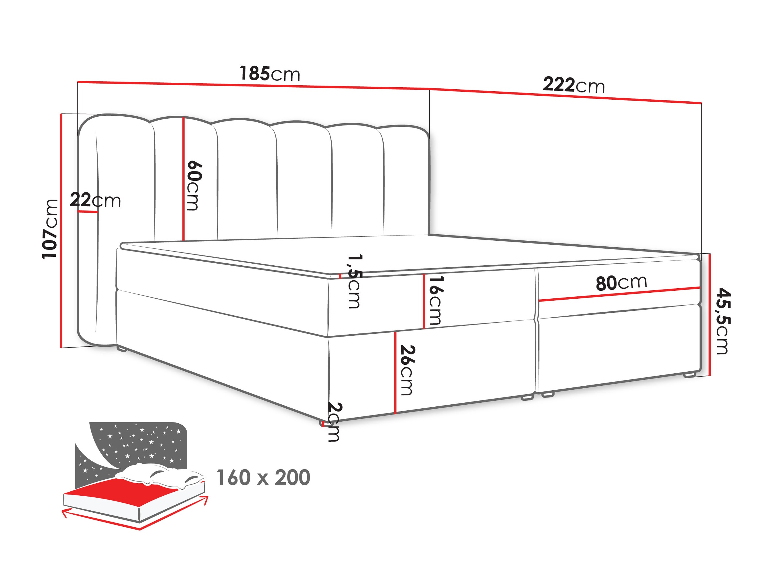 Boxspringbett Stonecrest 112 (Lambi 03)