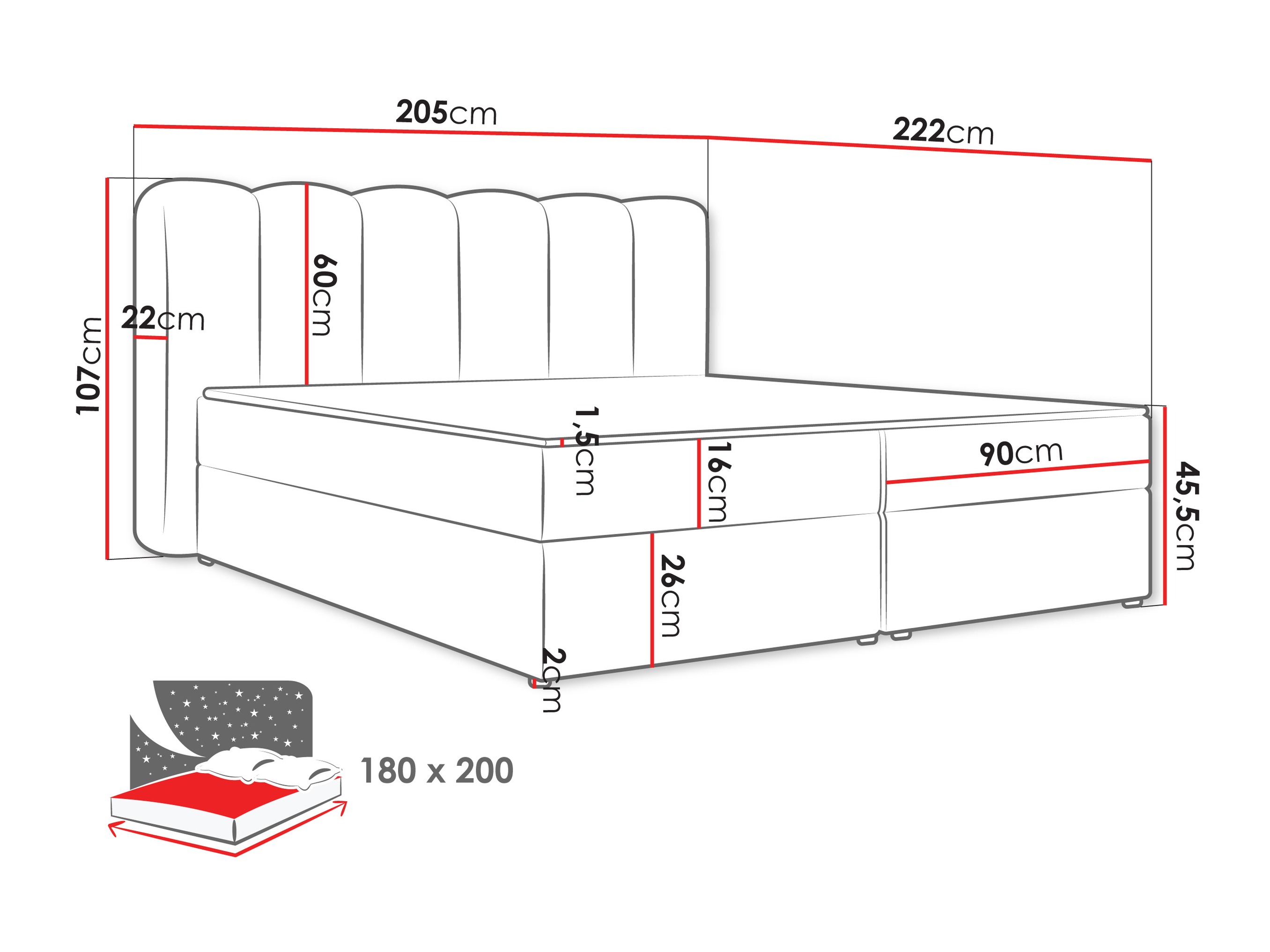 Boxspringbett Stonecrest 112 (Lambi 08)