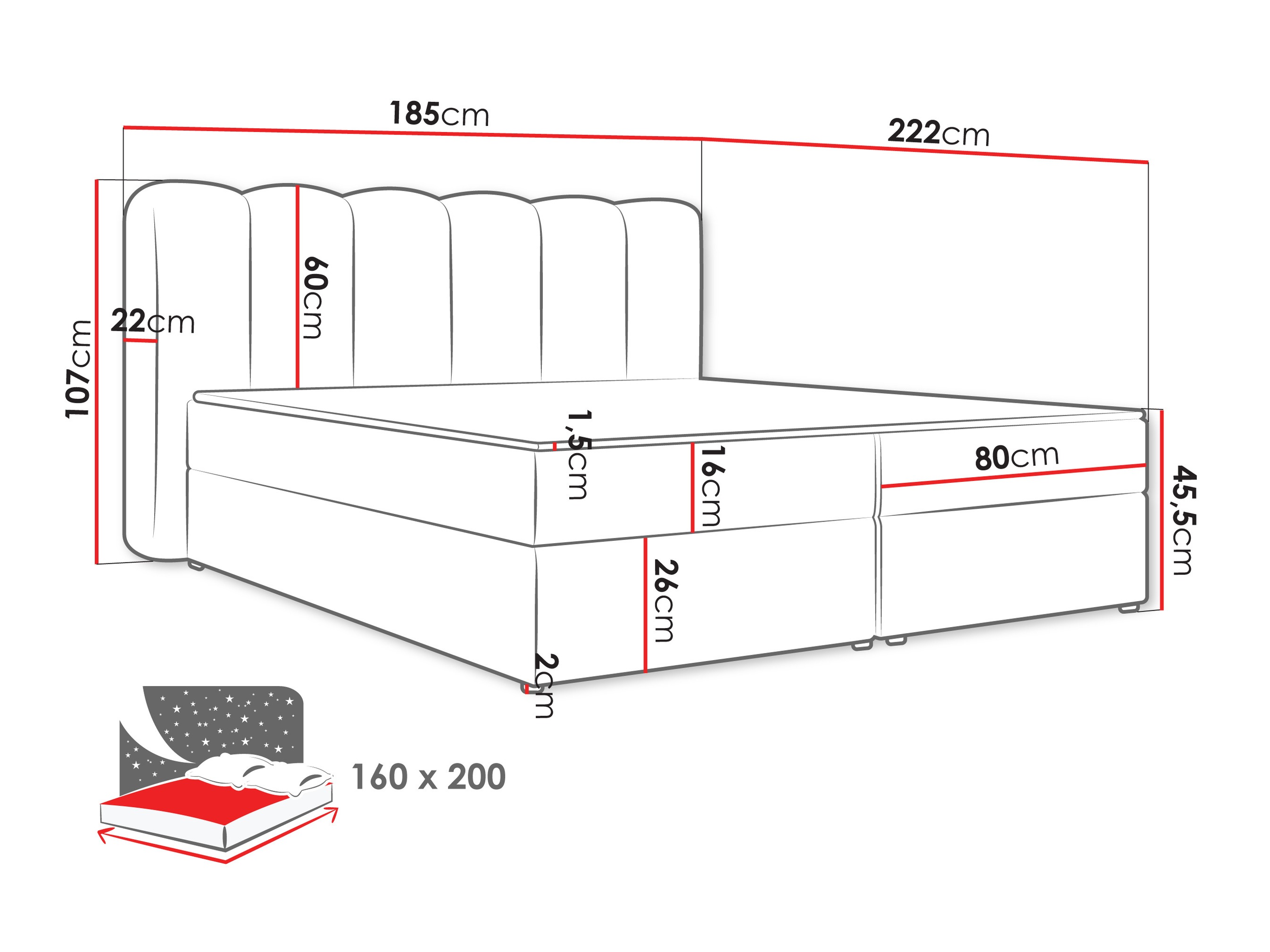 Boxspringbett Stonecrest 112 (Lambi 11)