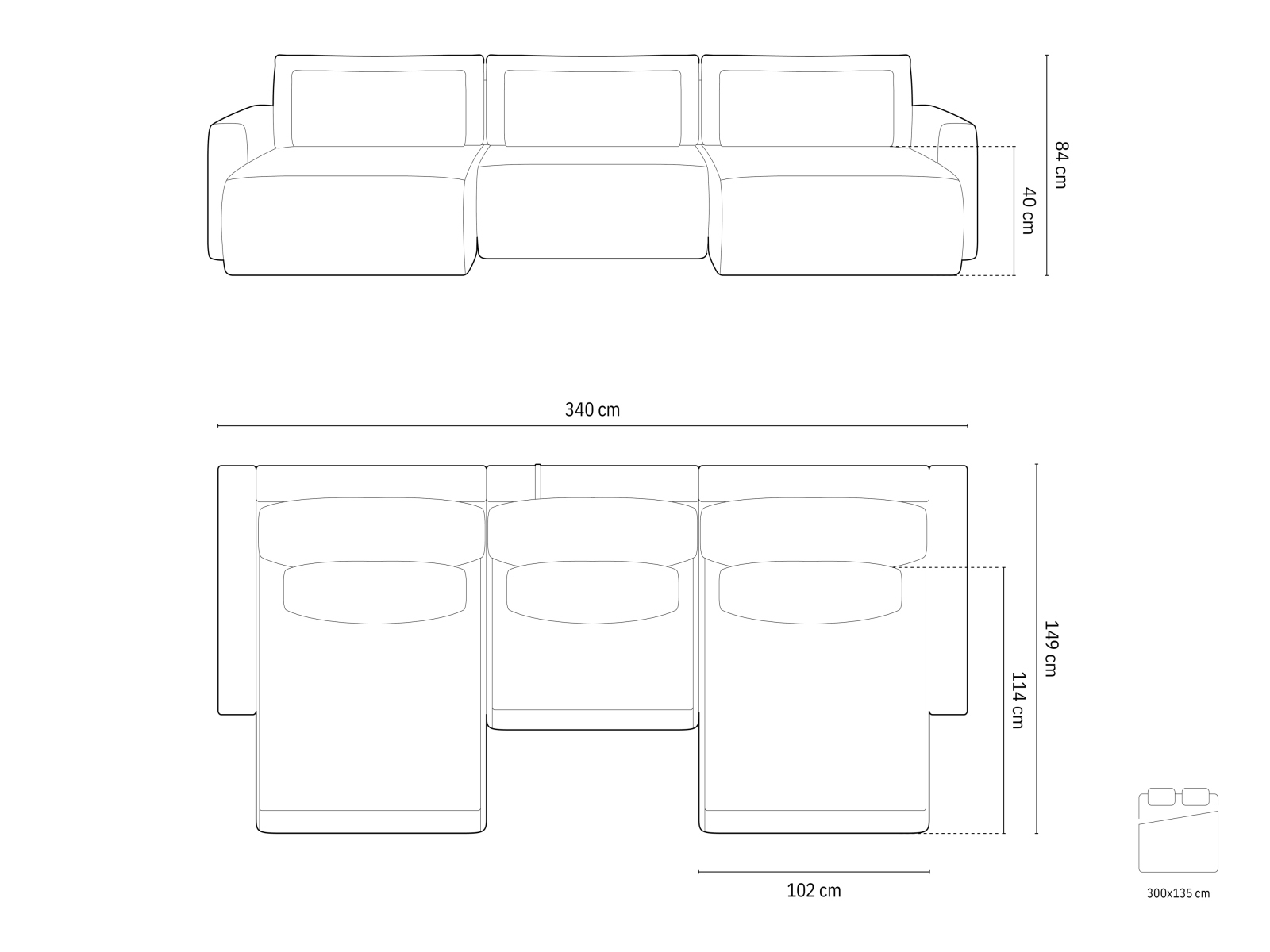 Ecksofa Beckley 388 (Magic Velvet 2256)