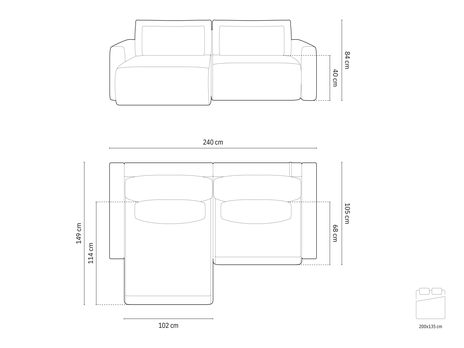 Ecksofa Beckley 389 (Magic Velvet 2256)